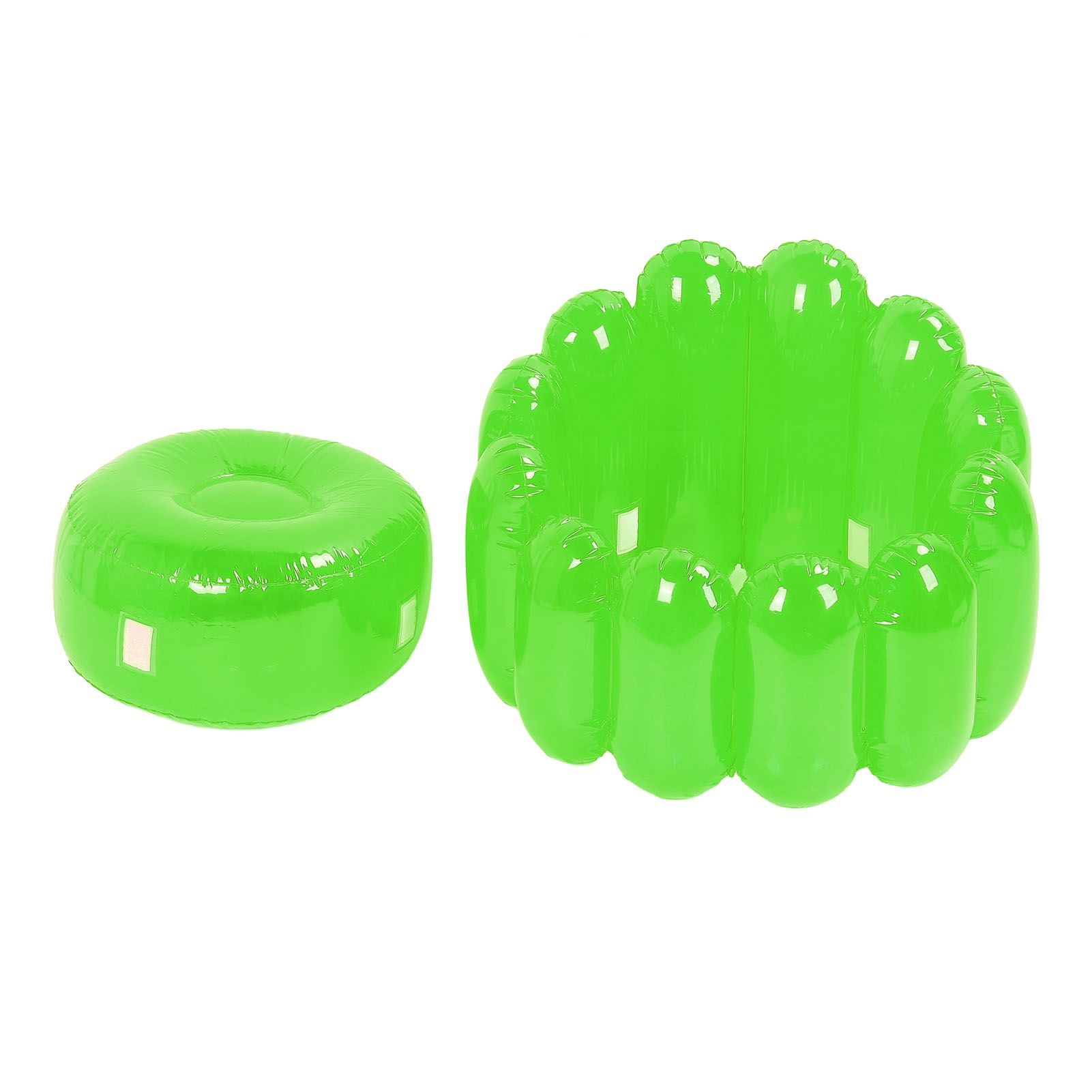 Inflatable Sofa Chair Portable Outdoor Blow Up Couch Seat Transparent Candy