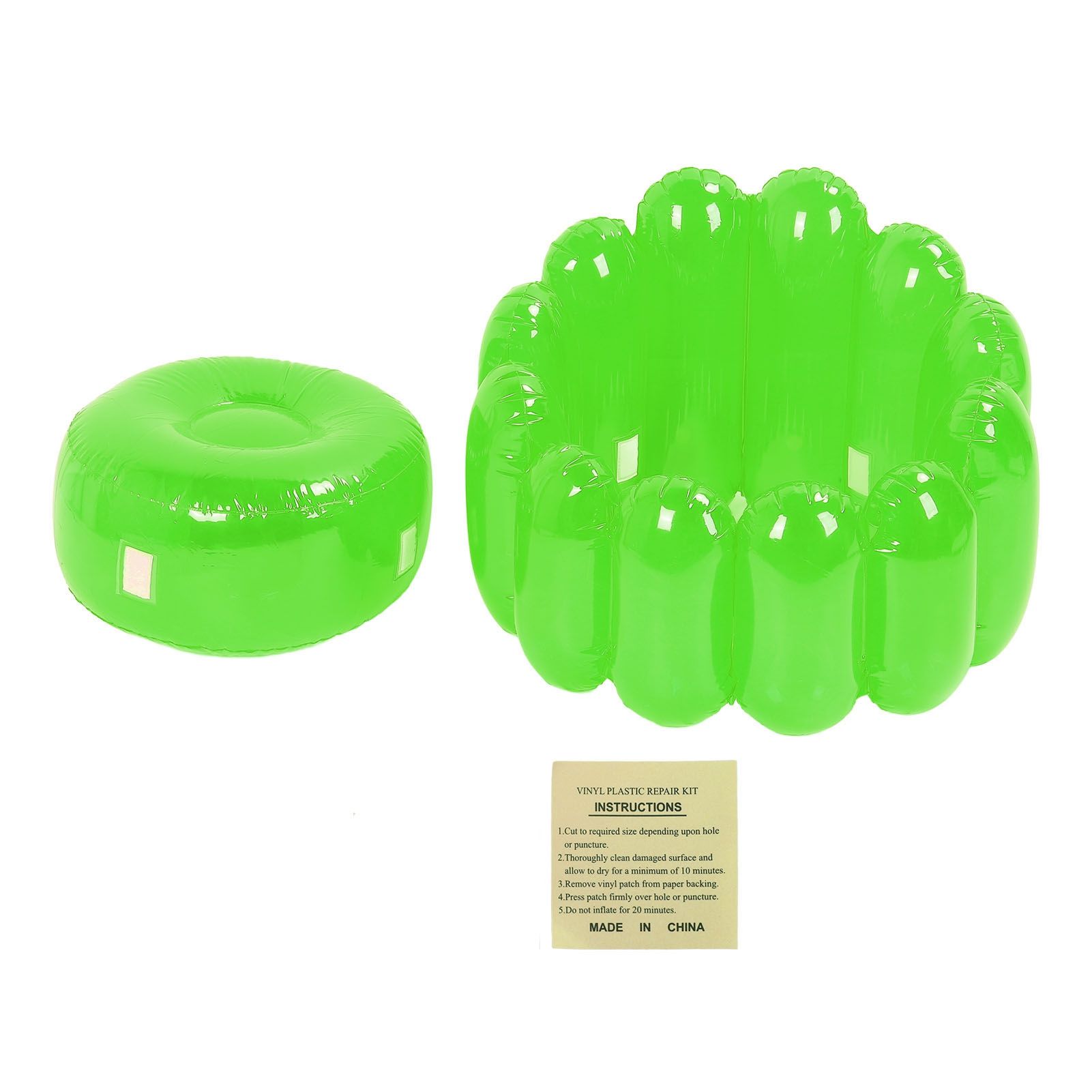 Inflatable Sofa Chair Portable Outdoor Blow Up Couch Seat Transparent Candy view 3