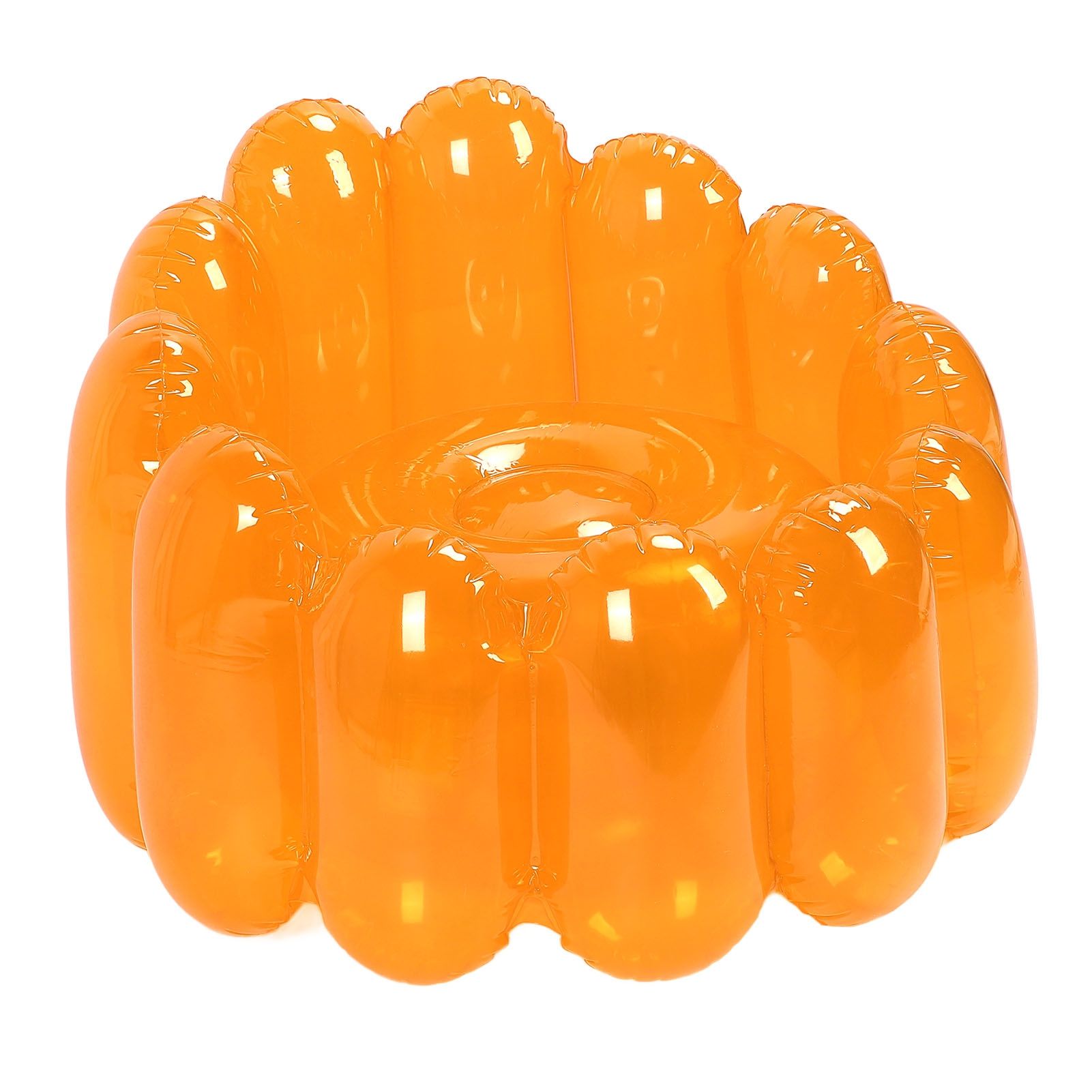 Inflatable Sofa Chair Portable Outdoor Blow Up Couch Seat Transparent Candy view 9