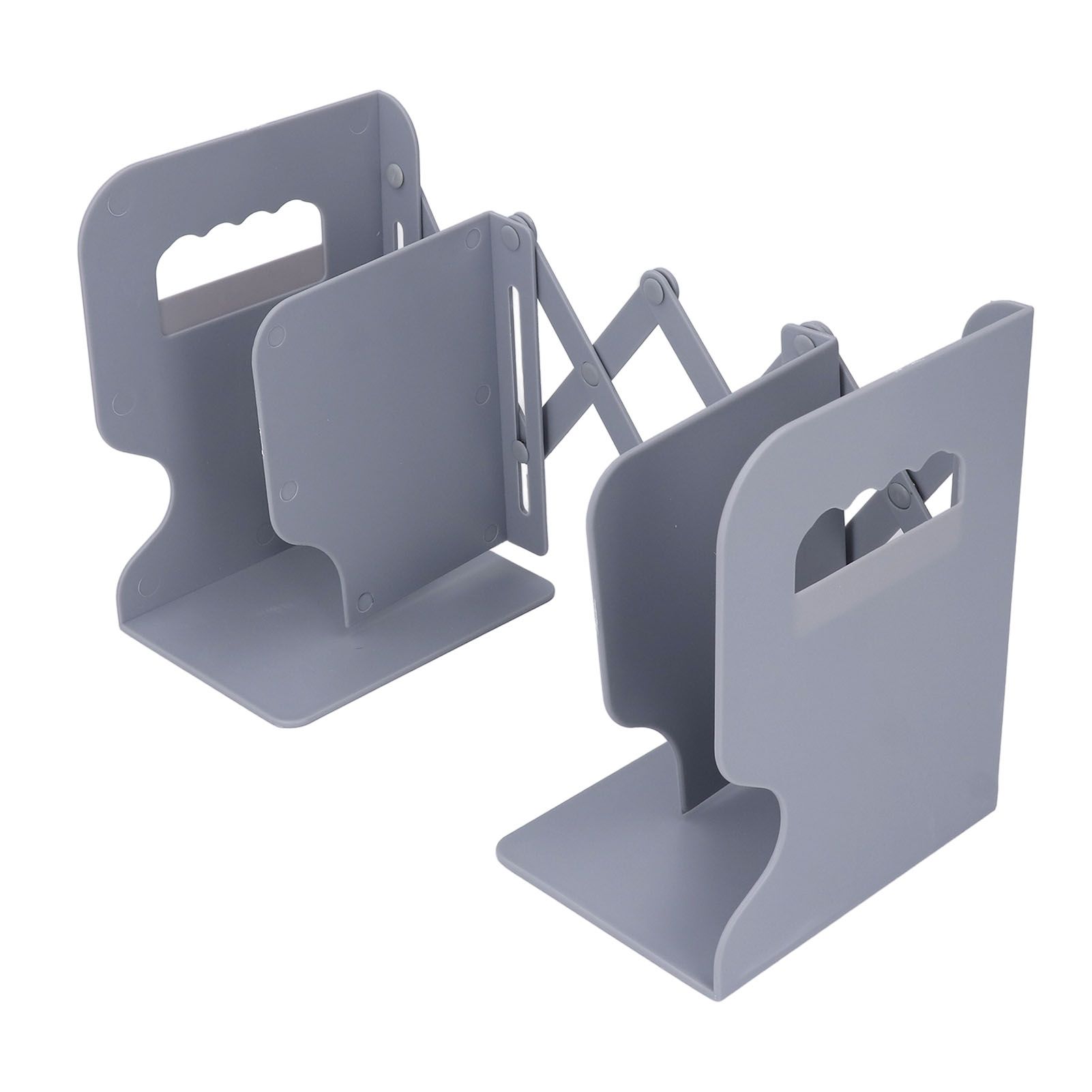 Adjustable Book End PP Retractable Anti Slip Desk Book Holder Organizer for view 3