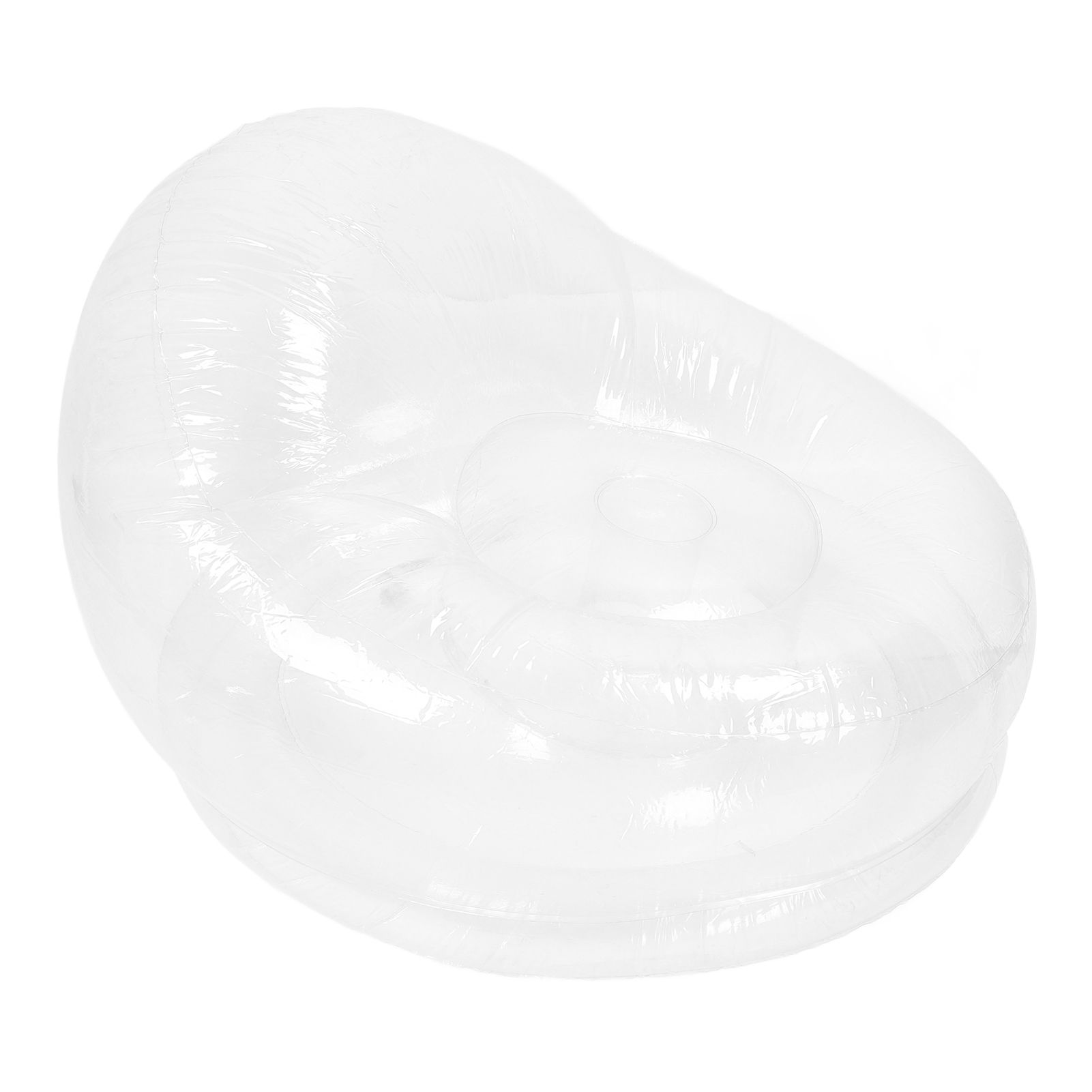 Inflatable Chair Transparent Clear Blow Sofa Seat Funny Indoor Outdoor Blow Up view 6