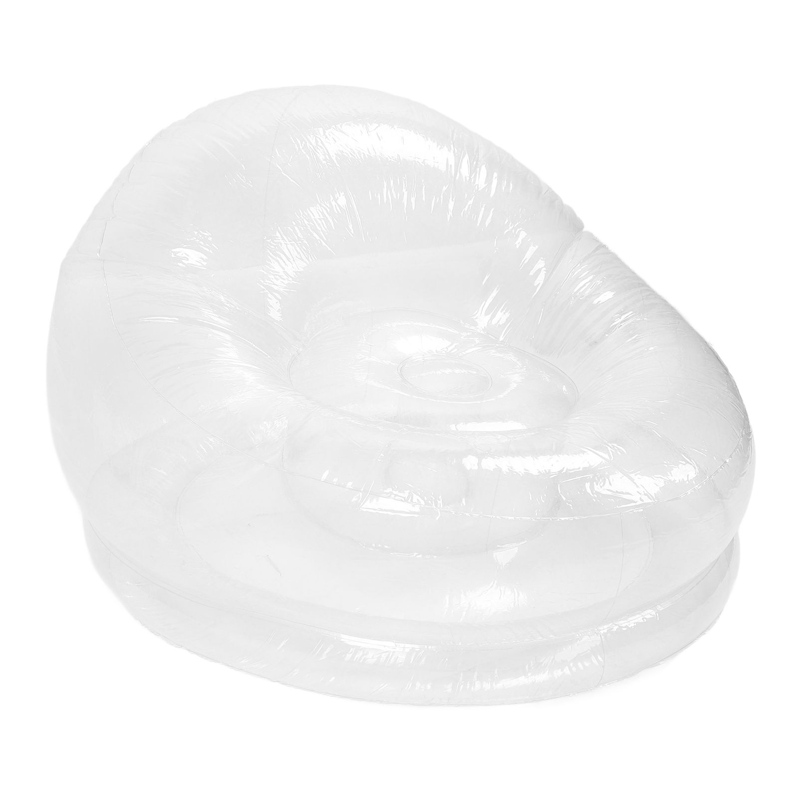 Inflatable Chair Transparent Clear Blow Sofa Seat Funny Indoor Outdoor Blow Up view 10