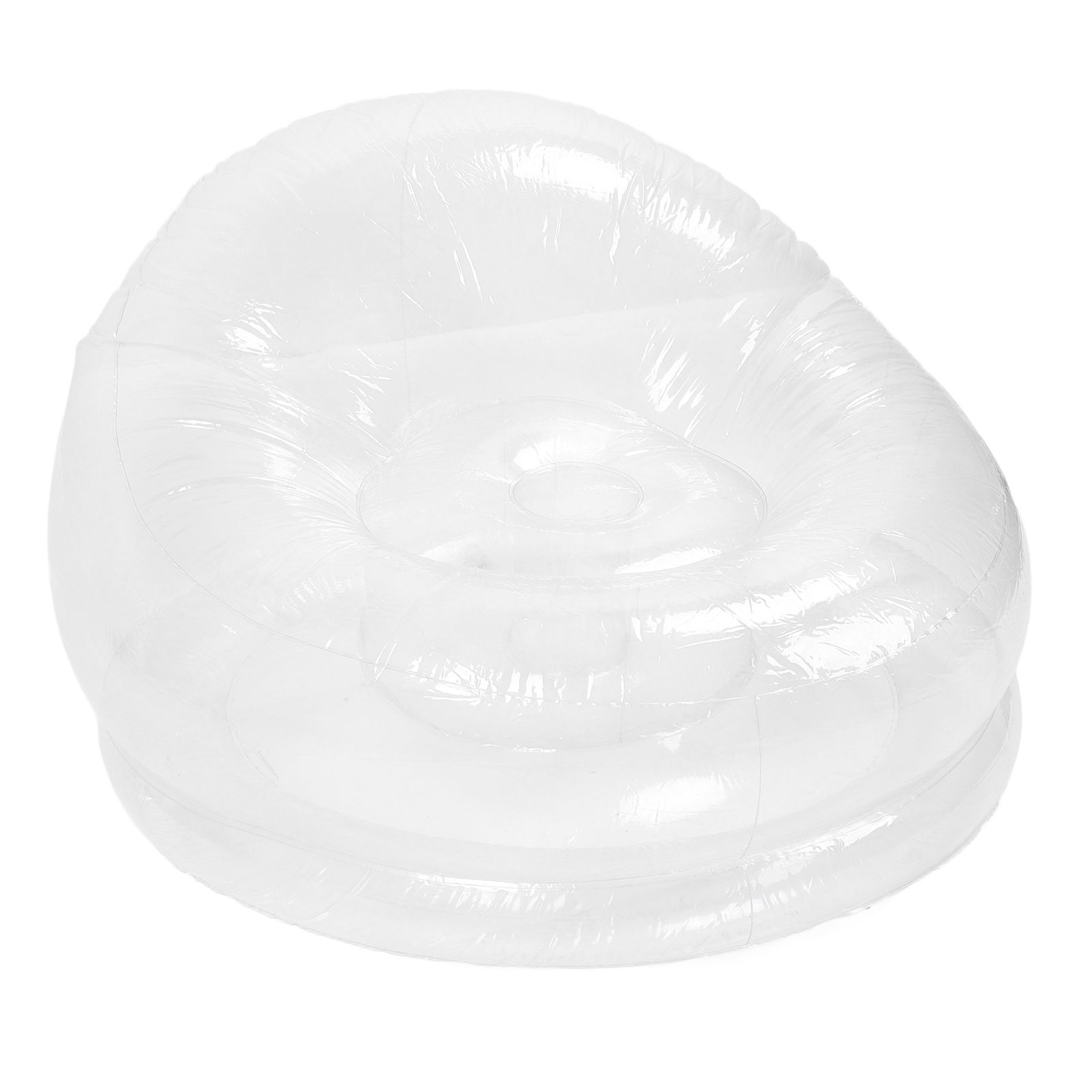 Inflatable Chair Transparent Clear Blow Sofa Seat Funny Indoor Outdoor Blow Up view 11