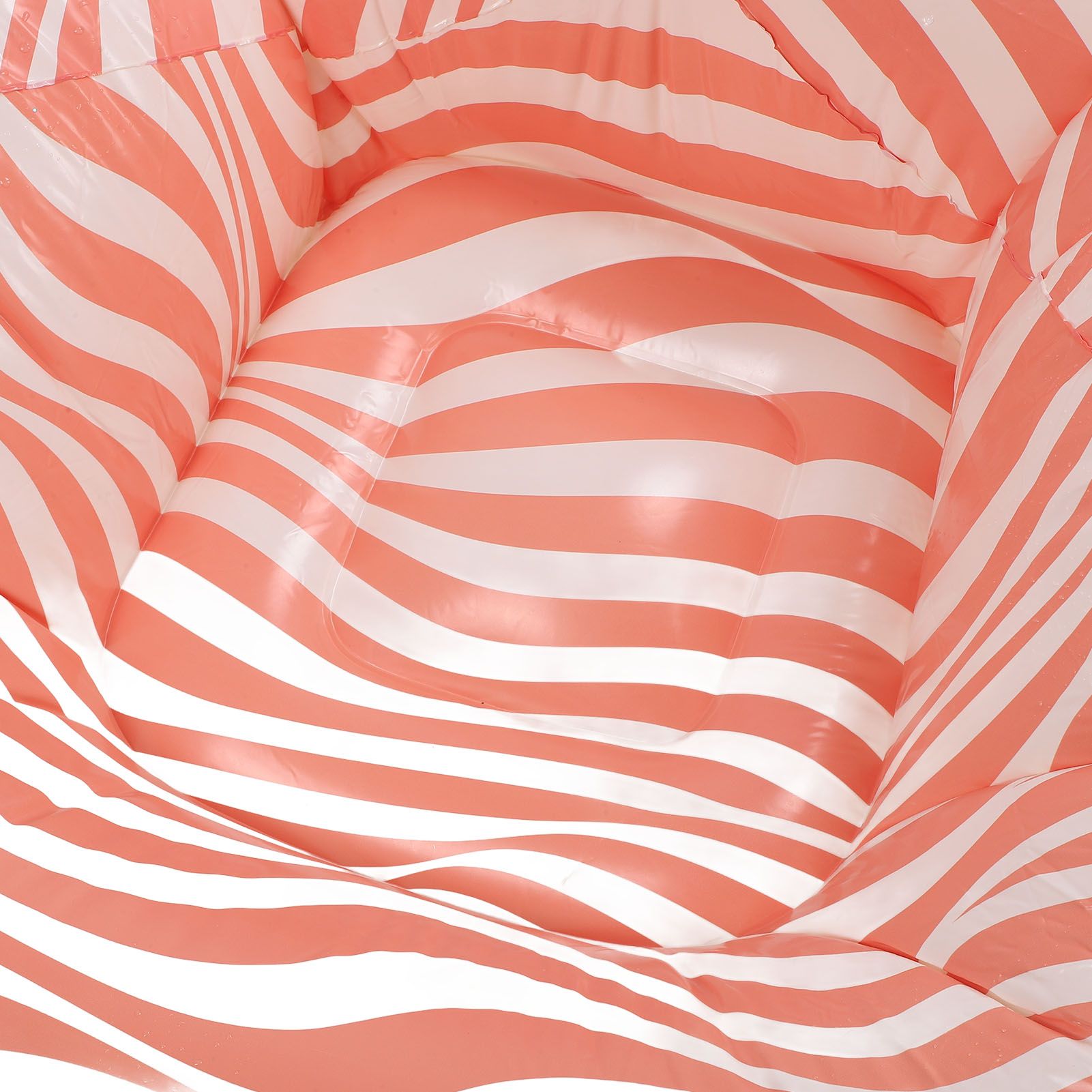 Inflatable Chair PVC Wave Strip Pattern Ergonomic Desig Minimalism Inflatable view 2