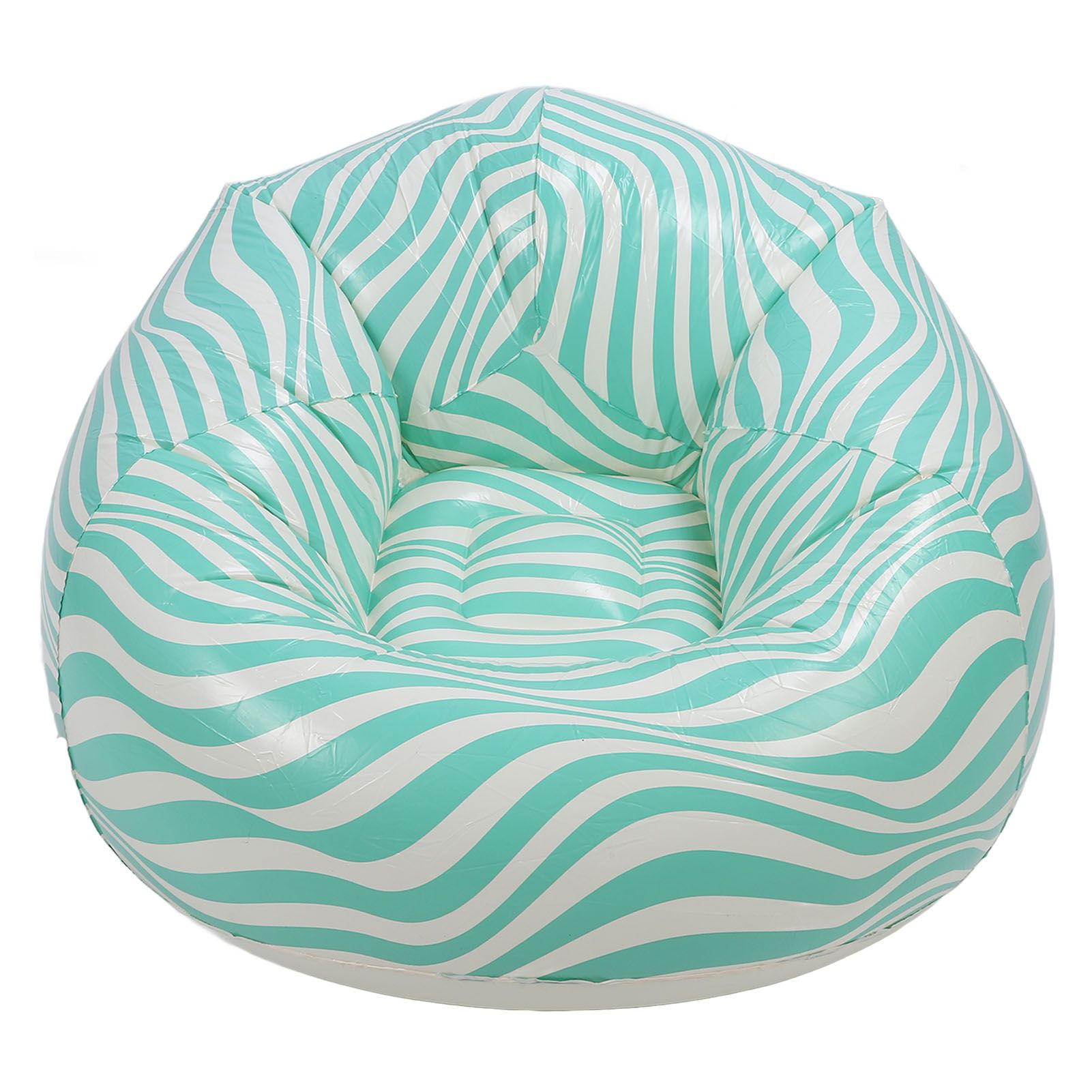 Inflatable Chair PVC Wave Strip Pattern Ergonomic Desig Minimalism Inflatable view 4