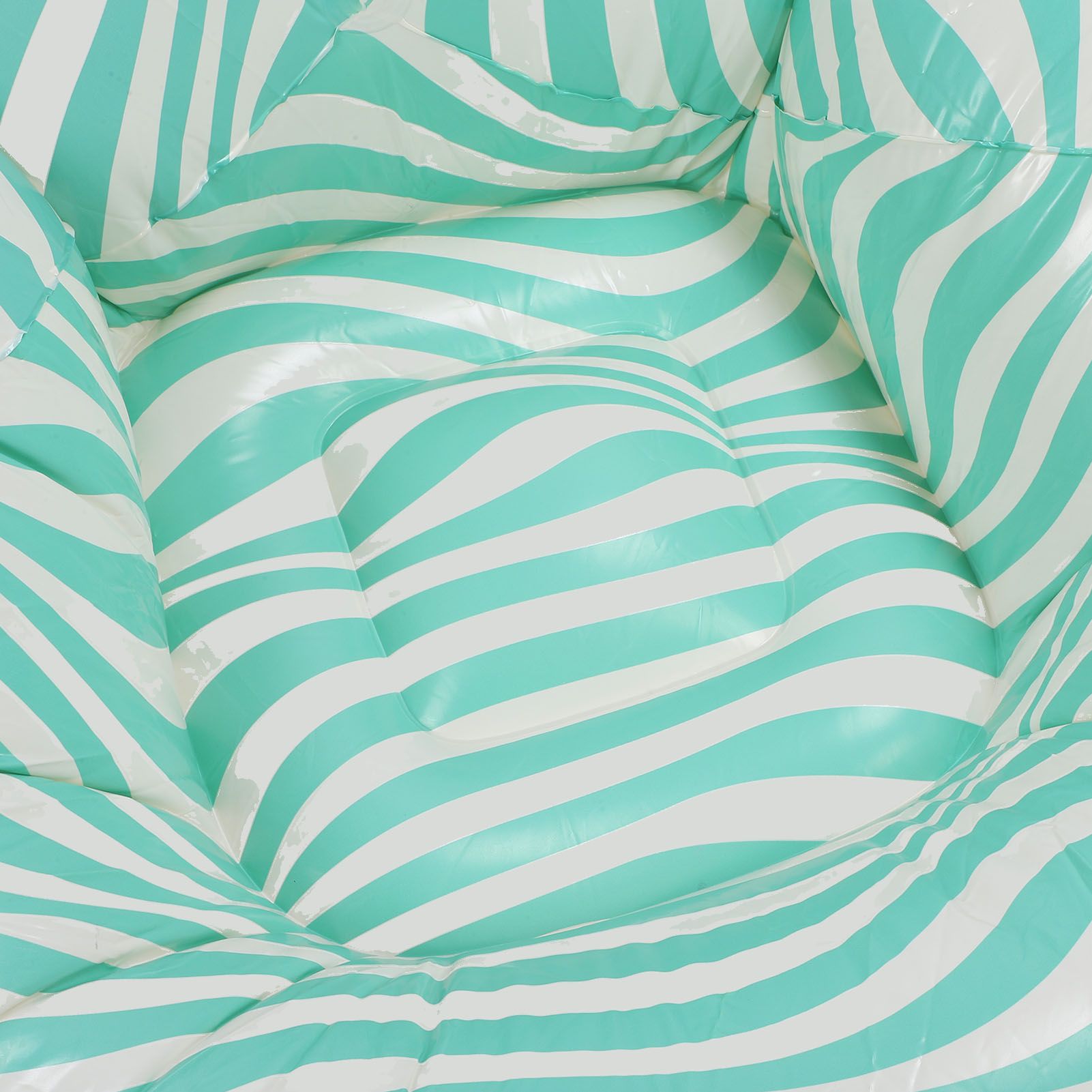 Inflatable Chair PVC Wave Strip Pattern Ergonomic Desig Minimalism Inflatable view 5