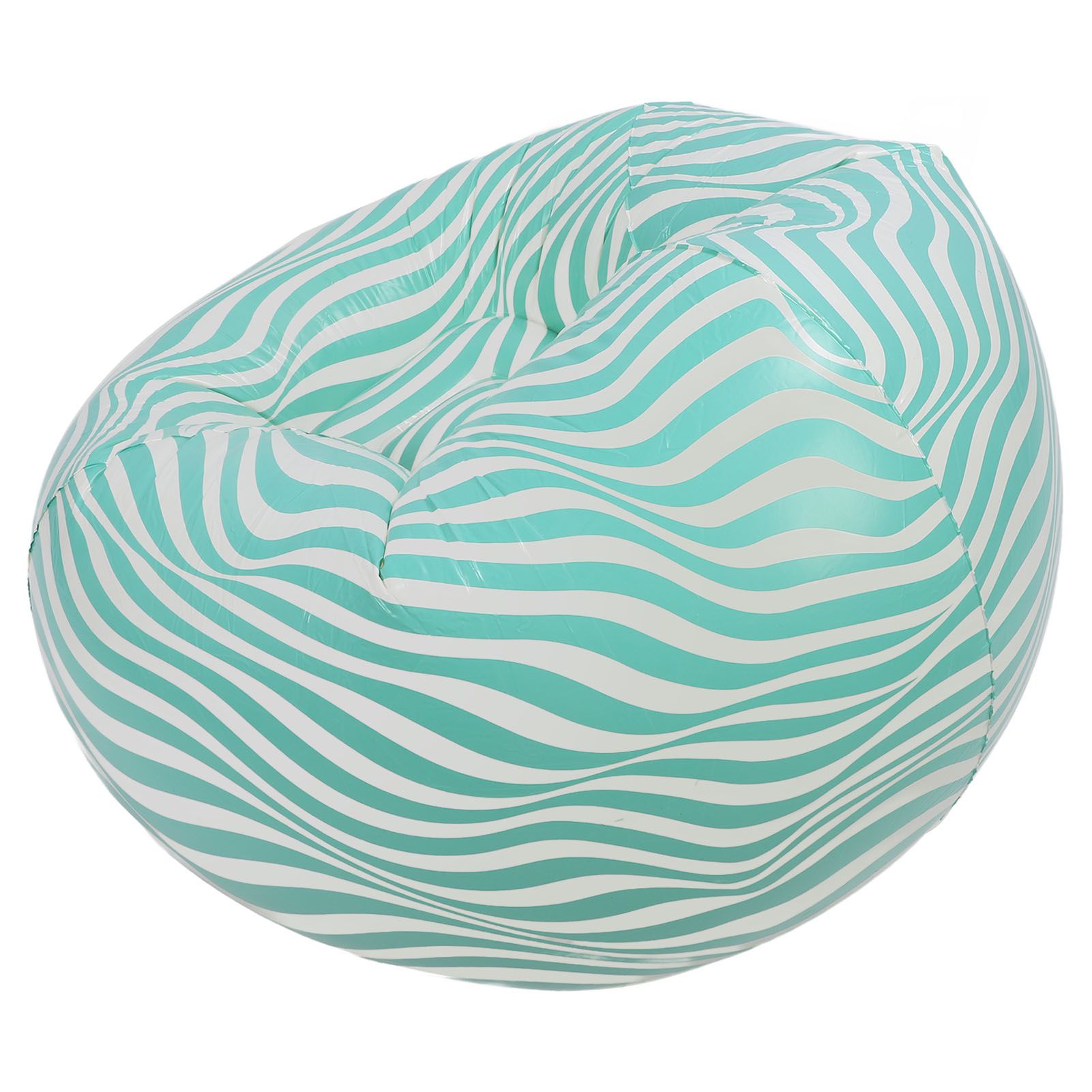 Inflatable Chair PVC Wave Strip Pattern Ergonomic Desig Minimalism Inflatable view 11