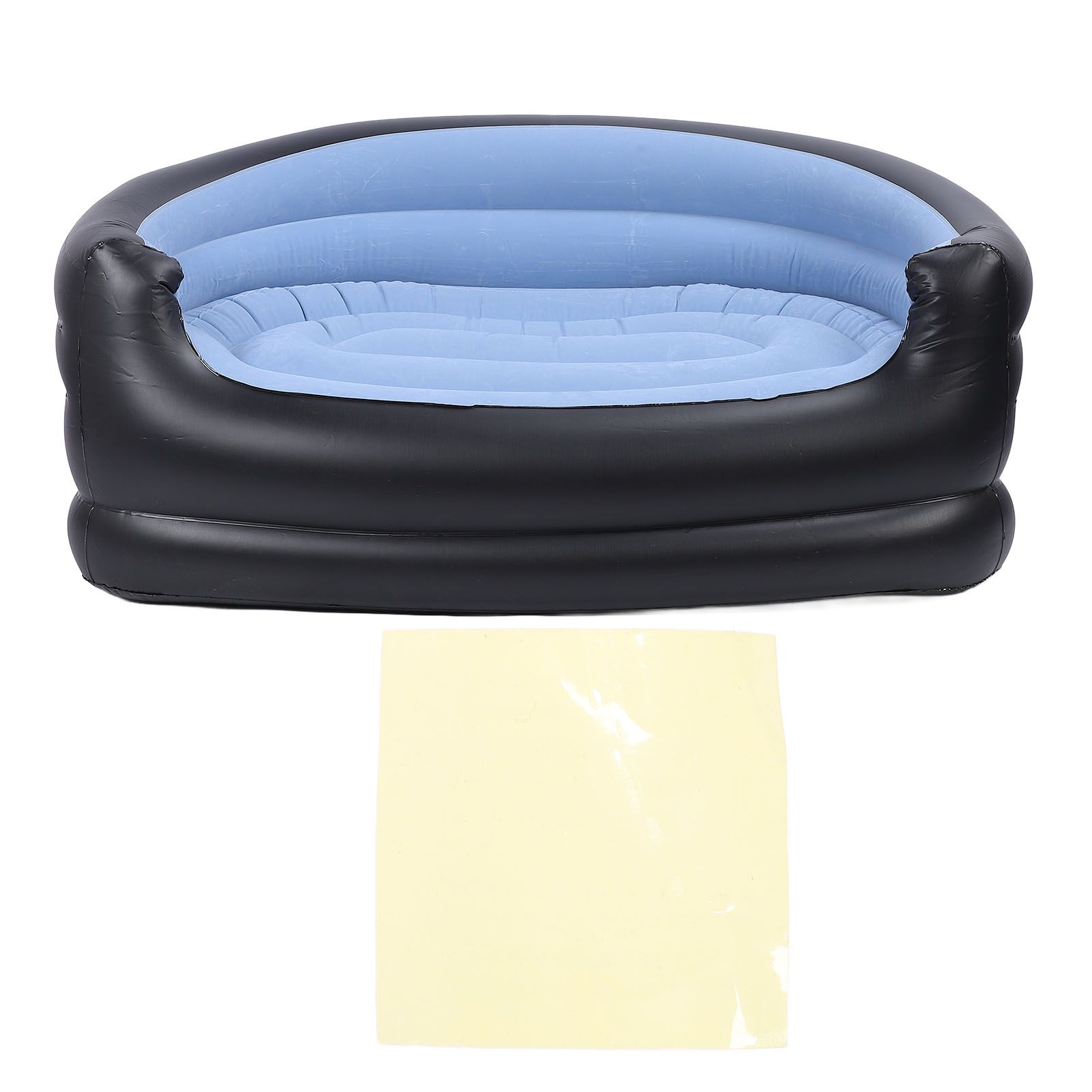 Inflatable Chair PVC and Velvet Water Proof Comfortable Portable Blow Up Couch view 3
