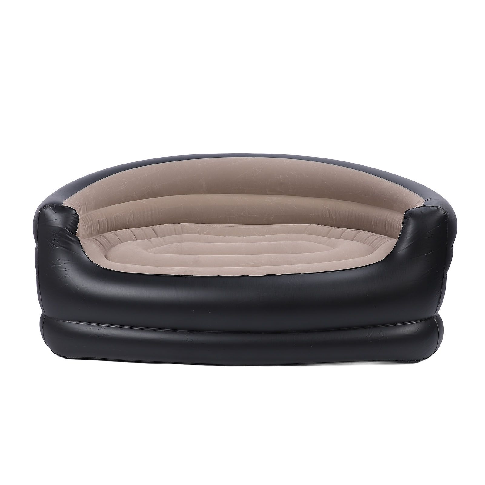 Inflatable Chair PVC and Velvet Water Proof Comfortable Portable Blow Up Couch