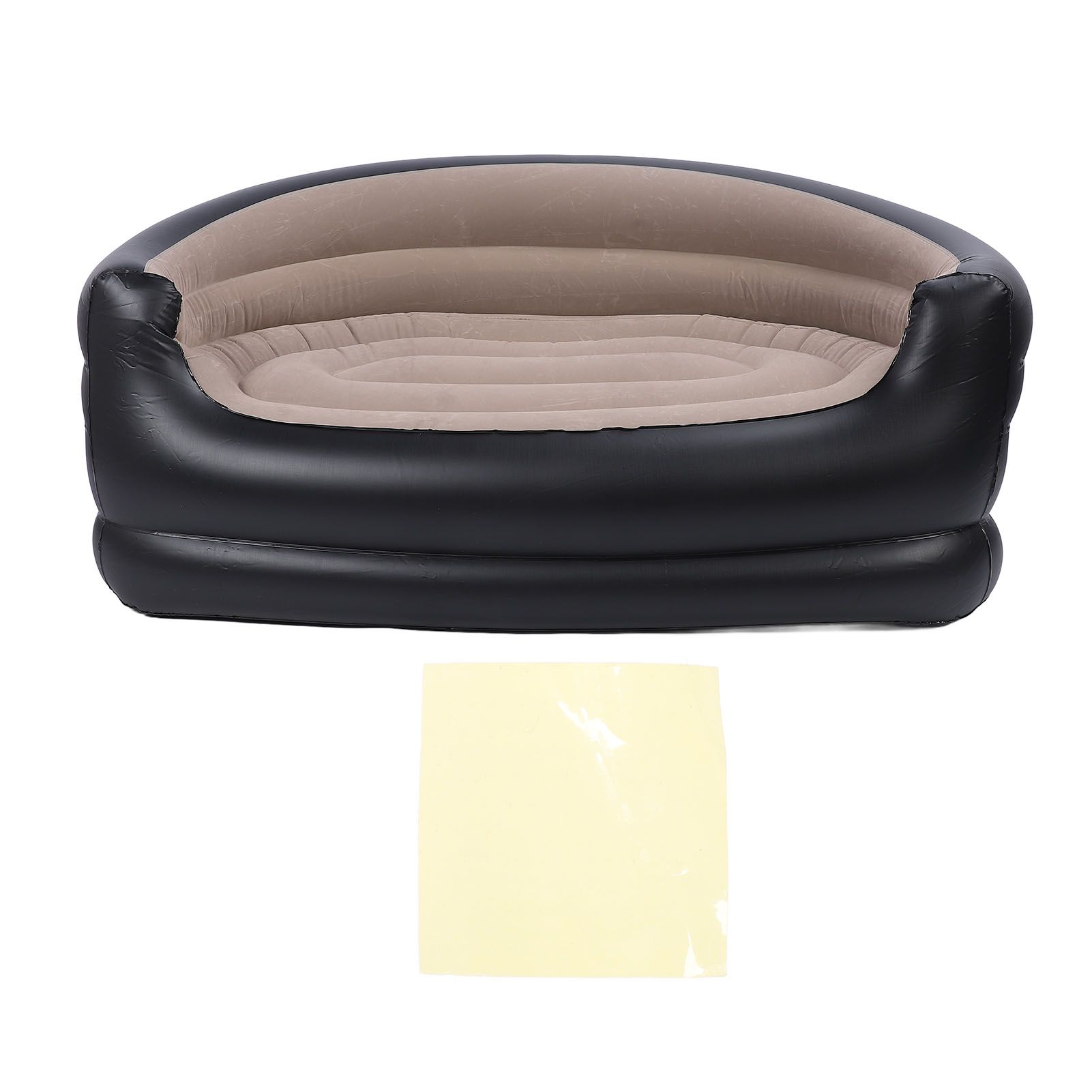 Inflatable Chair PVC and Velvet Water Proof Comfortable Portable Blow Up Couch view 3