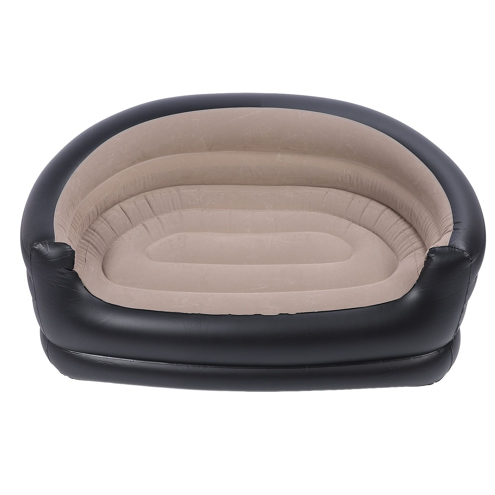 Inflatable Chair PVC and Velvet Water Proof Comfortable Portable Blow Up Couch view 4