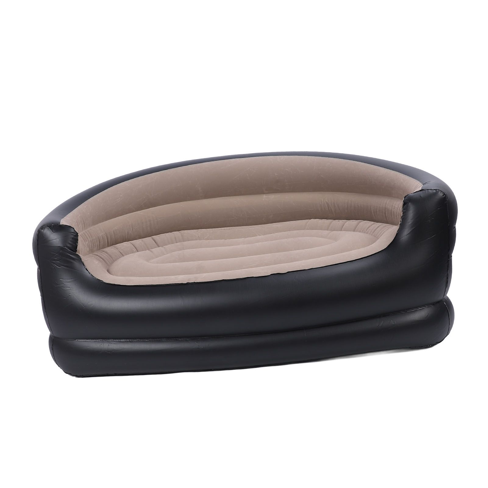 Inflatable Chair PVC and Velvet Water Proof Comfortable Portable Blow Up Couch view 6