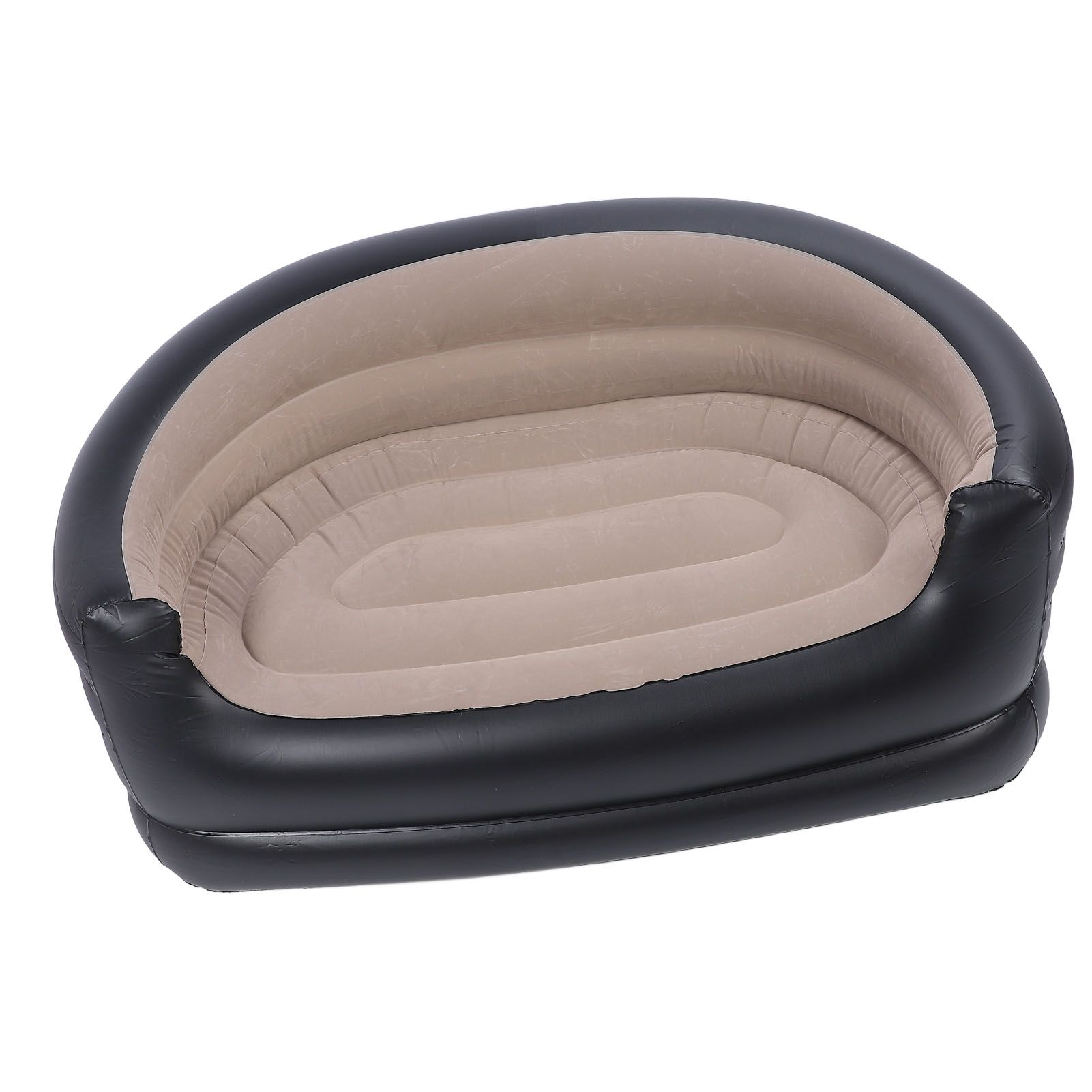 Inflatable Chair PVC and Velvet Water Proof Comfortable Portable Blow Up Couch view 8