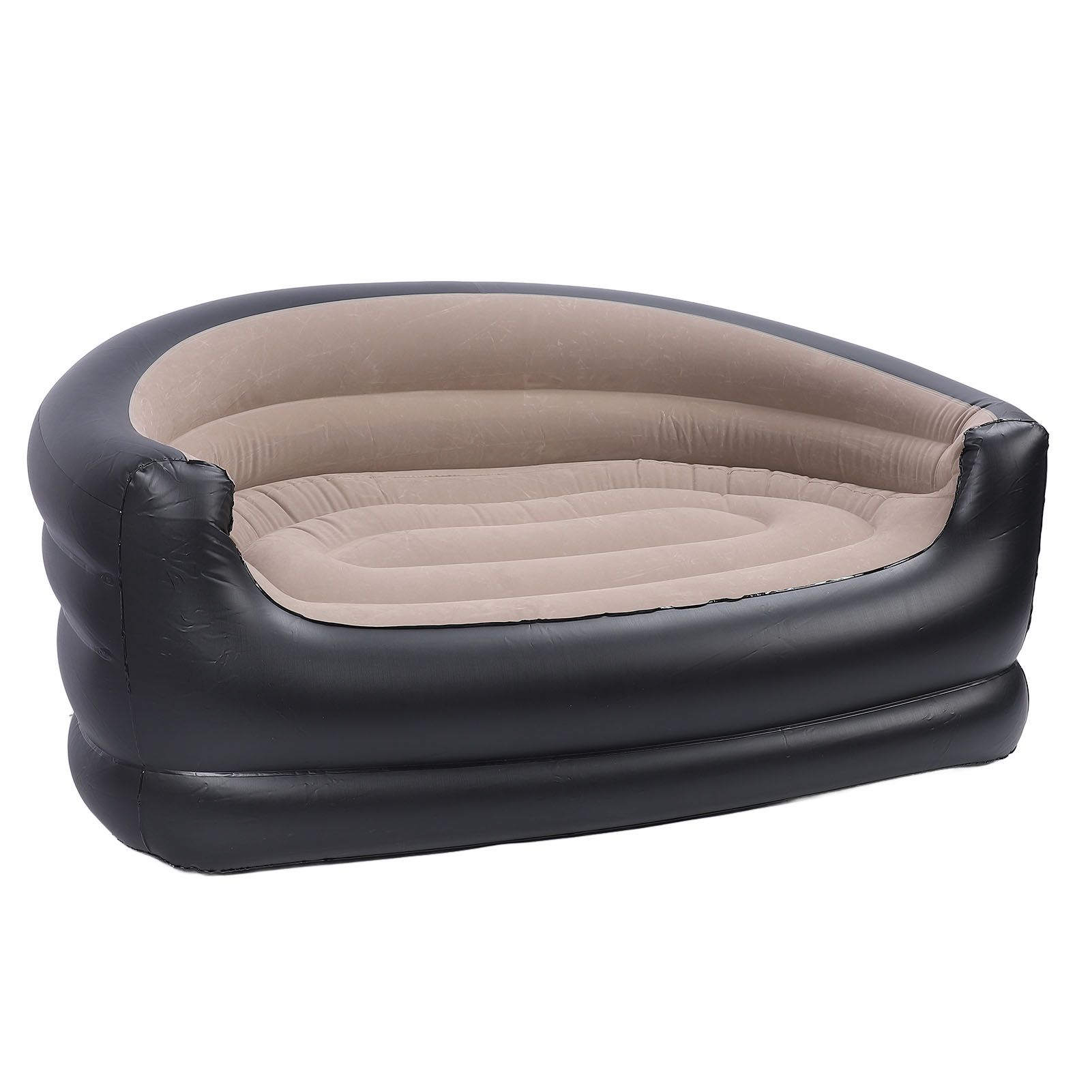 Inflatable Chair PVC and Velvet Water Proof Comfortable Portable Blow Up Couch view 12