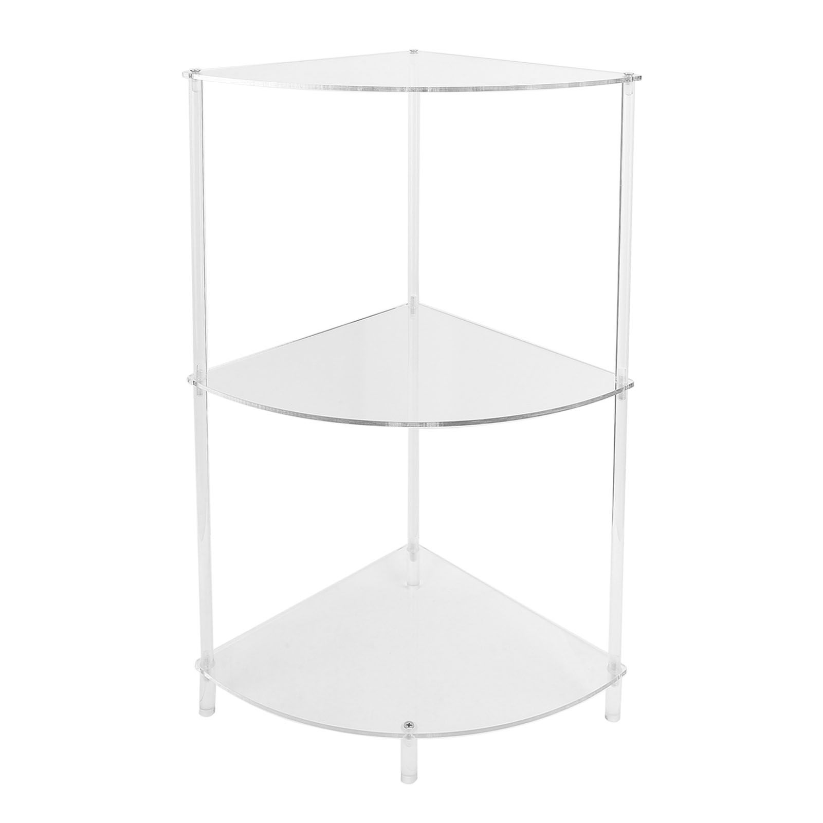 3 Tier Corner Table Multifunctional Acrylic Wall Side Table for Bedroom view 2