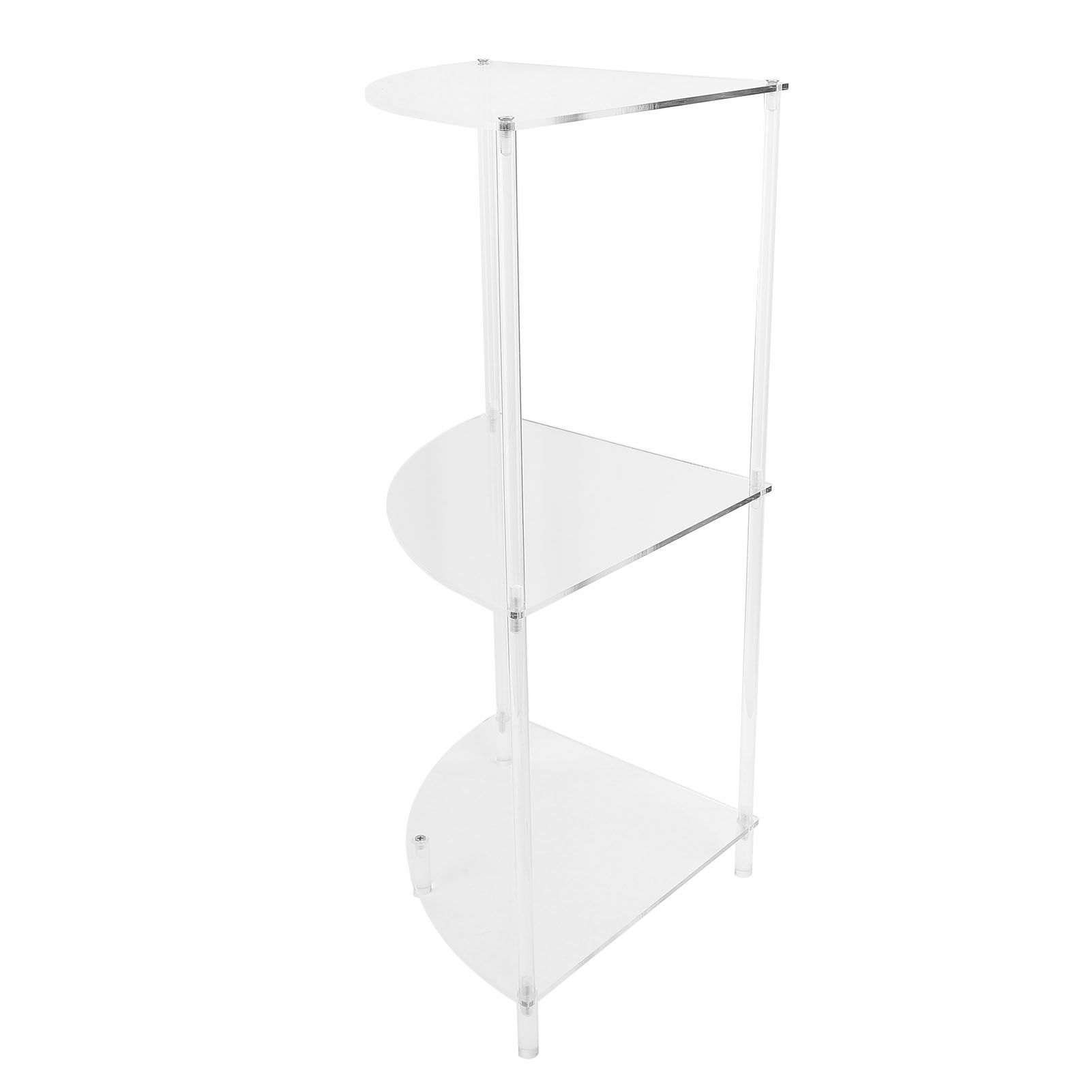 3 Tier Corner Table Multifunctional Acrylic Wall Side Table for Bedroom view 3