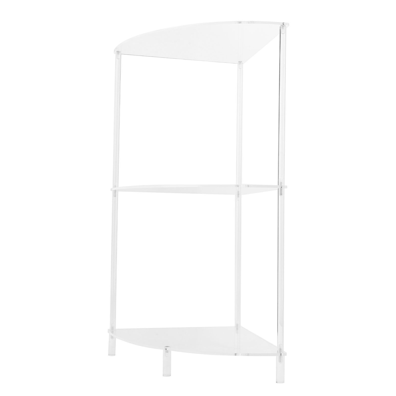 3 Tier Corner Table Multifunctional Acrylic Wall Side Table for Bedroom view 4