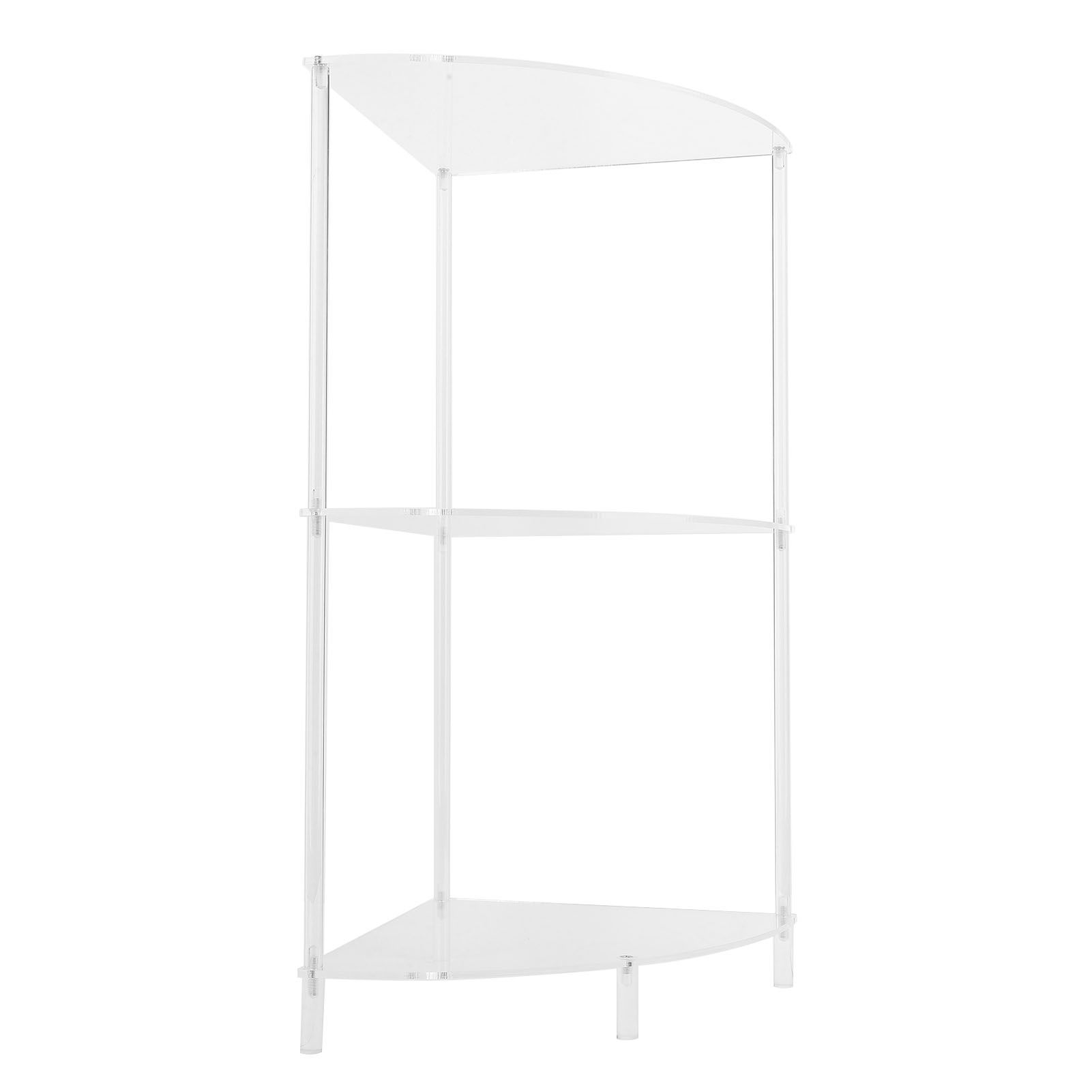 3 Tier Corner Table Multifunctional Acrylic Wall Side Table for Bedroom view 6
