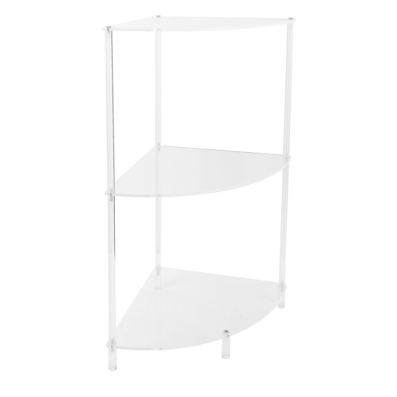 3 Tier Corner Table Multifunctional Acrylic Wall Side Table for Bedroom view 7
