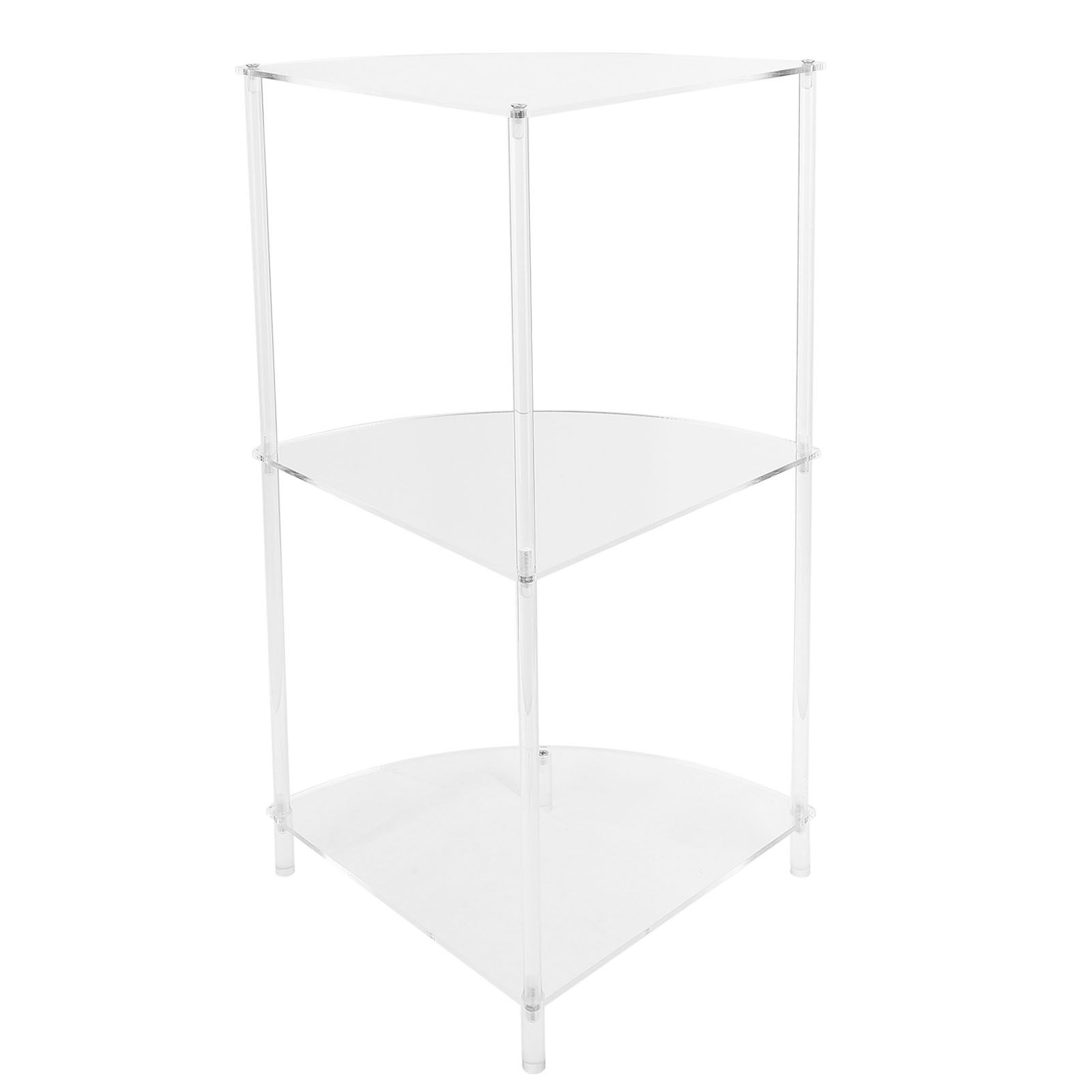 3 Tier Corner Table Multifunctional Acrylic Wall Side Table for Bedroom view 8