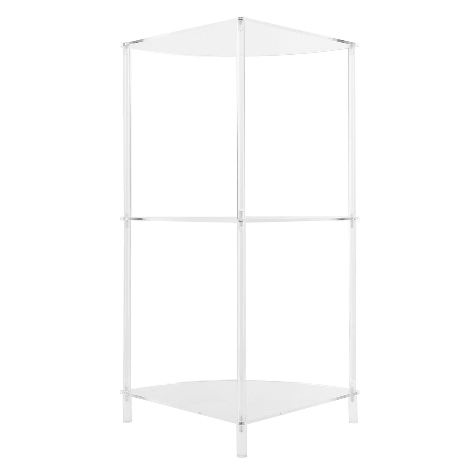 3 Tier Corner Table Multifunctional Acrylic Wall Side Table for Bedroom view 9