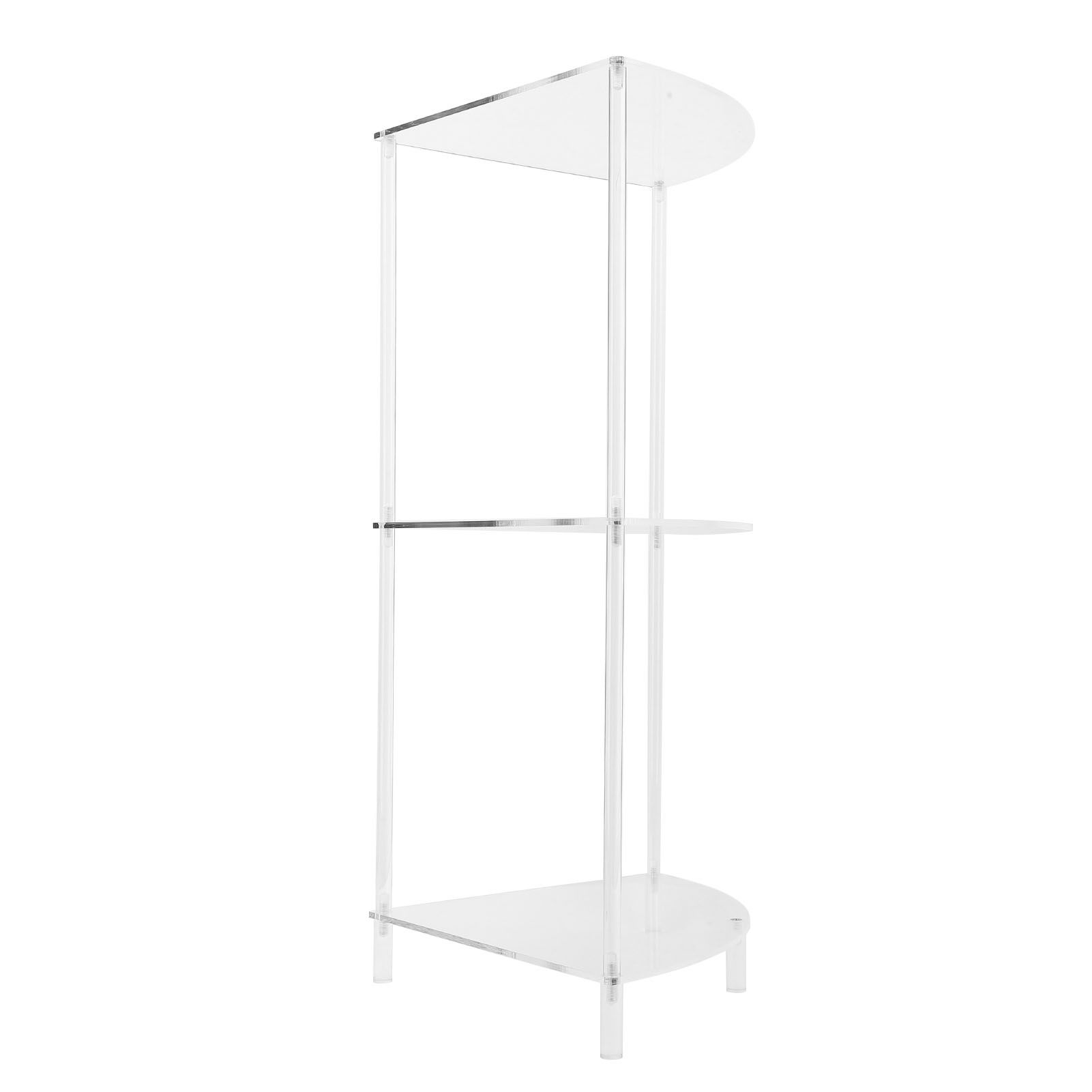 3 Tier Corner Table Multifunctional Acrylic Wall Side Table for Bedroom view 10