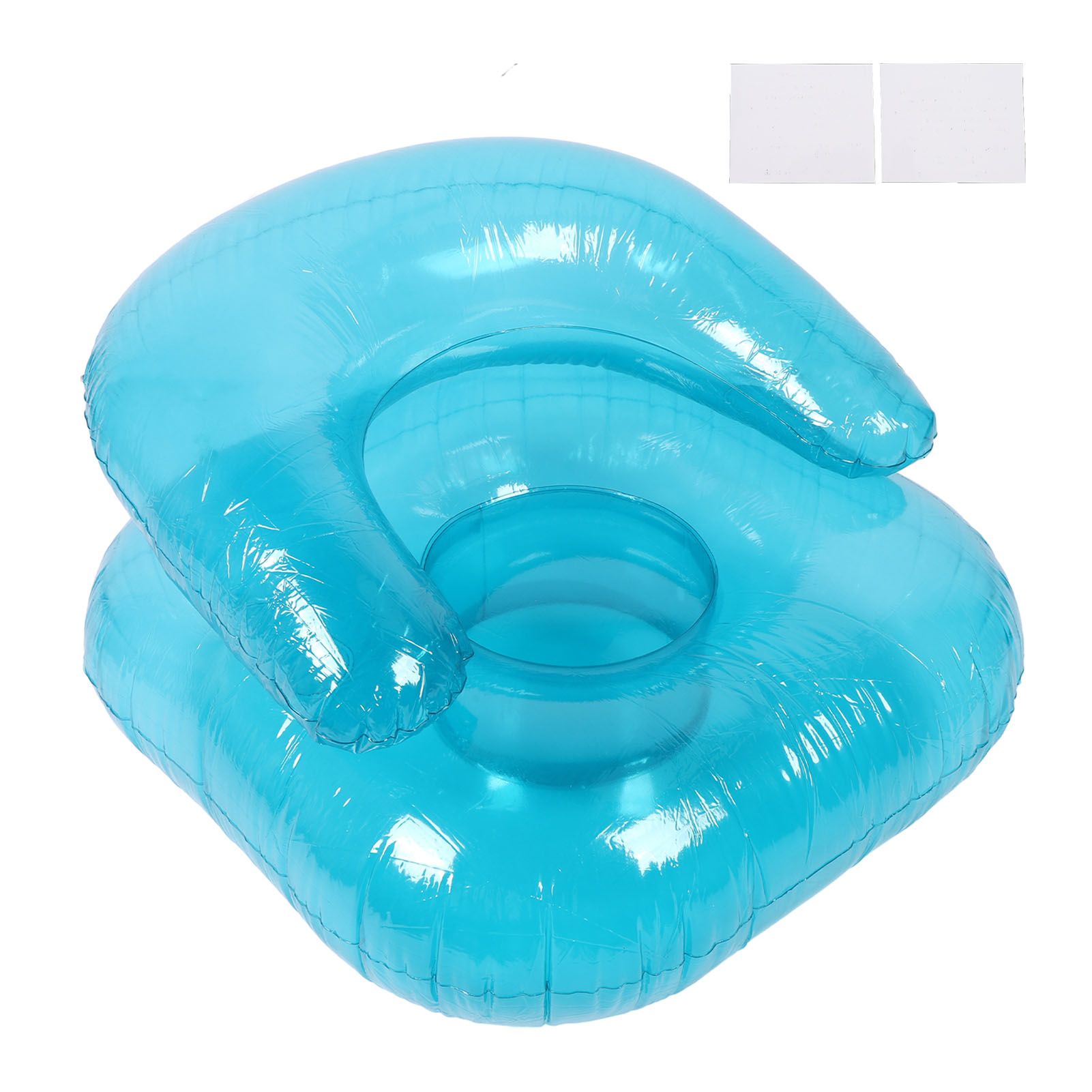Inflatable Sofa PVC Transparent Ergonomic Blow Up Chair for Indoor Bedroom view 3