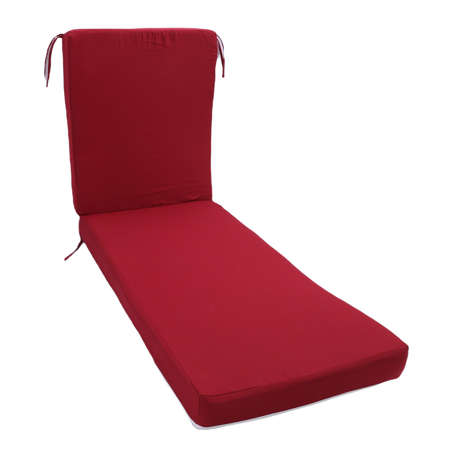 Lounge Chair Cushion with Ties Removable Rain Proof Fade Proof Sun Lounger view 3