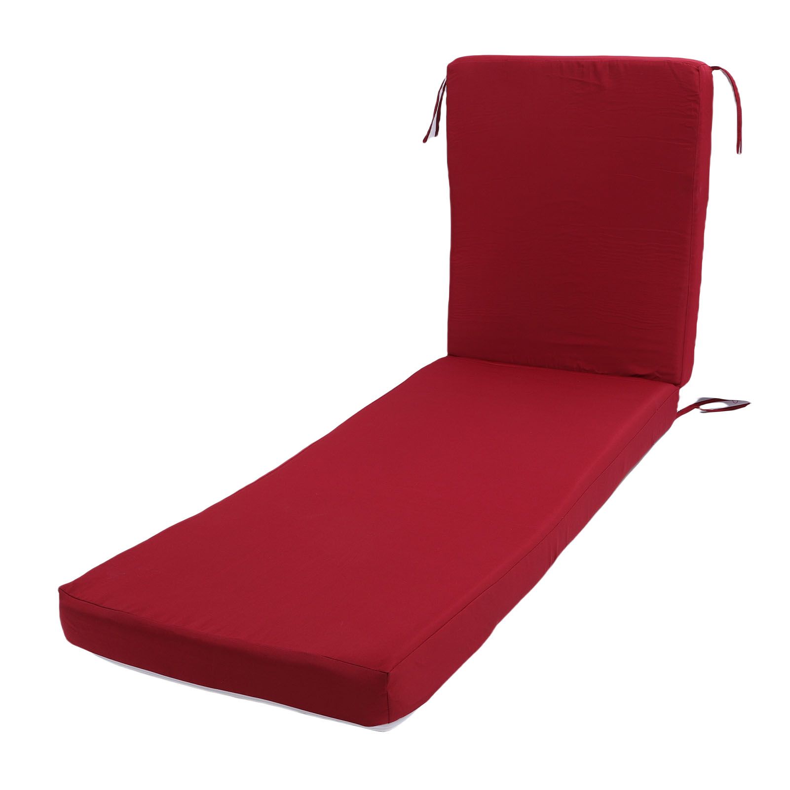 Lounge Chair Cushion with Ties Removable Rain Proof Fade Proof Sun Lounger view 4