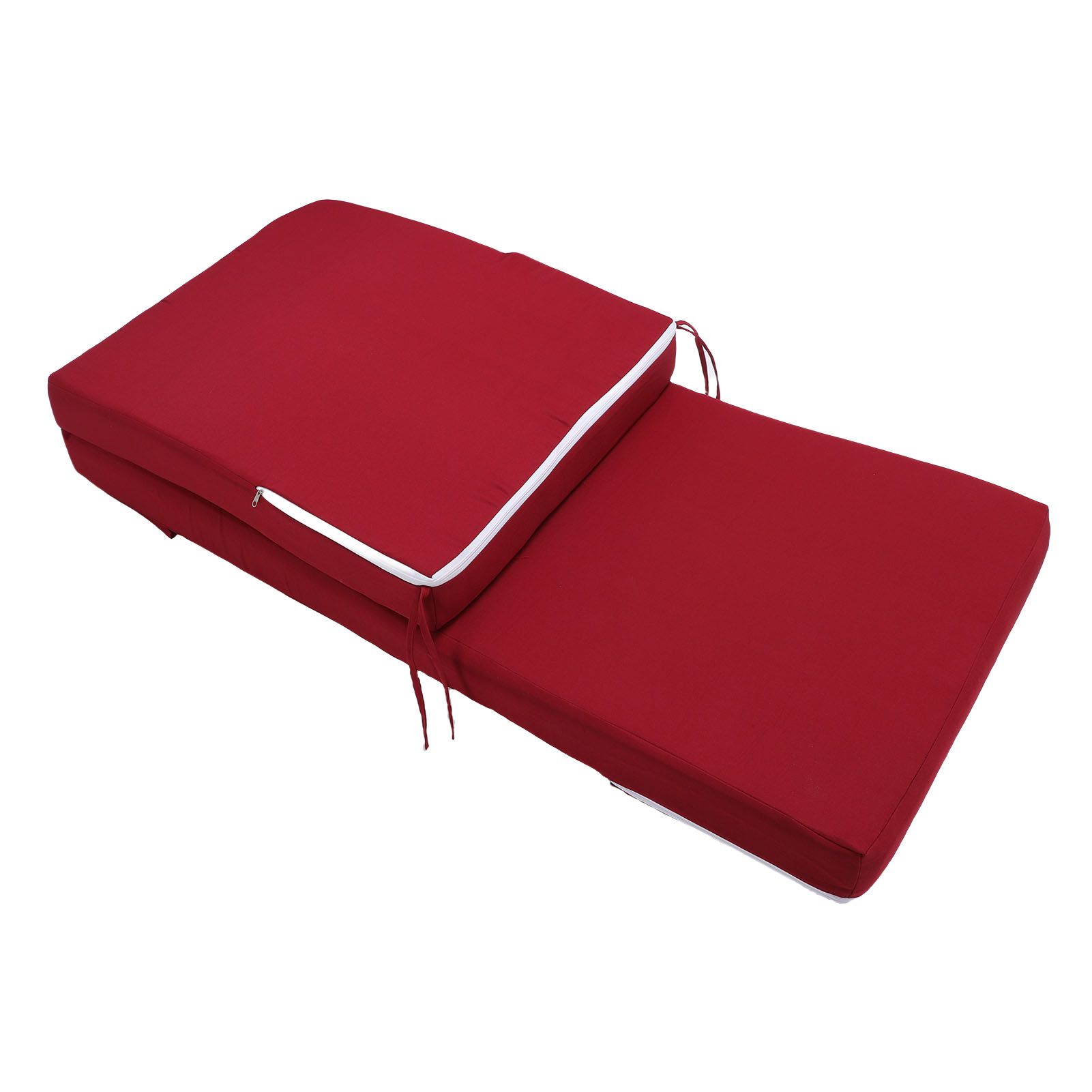 Lounge Chair Cushion with Ties Removable Rain Proof Fade Proof Sun Lounger view 11
