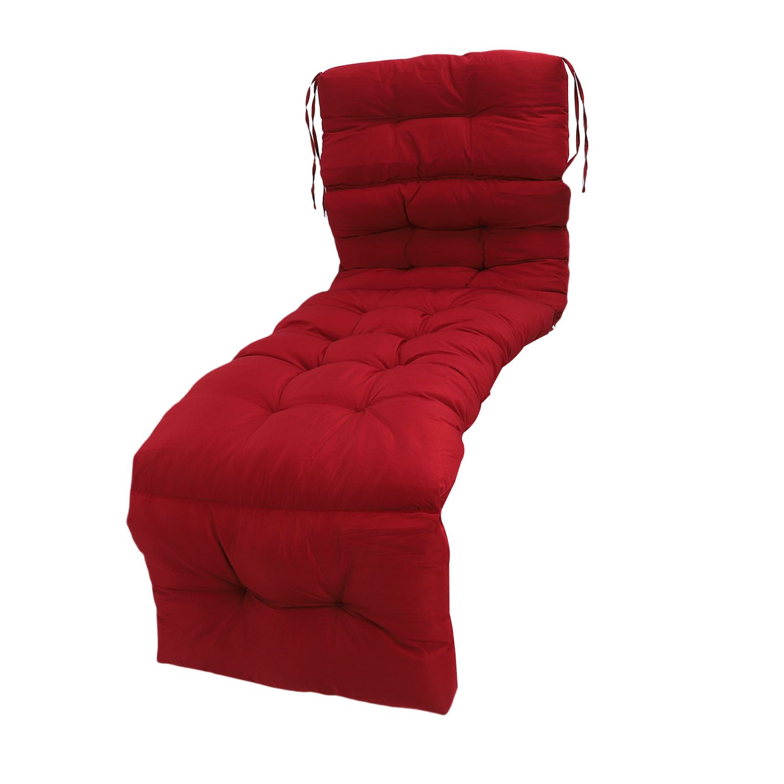 Indoor Outdoor Chaise Lounge Cushion with Ties Splashproof Lounge Chair view 4