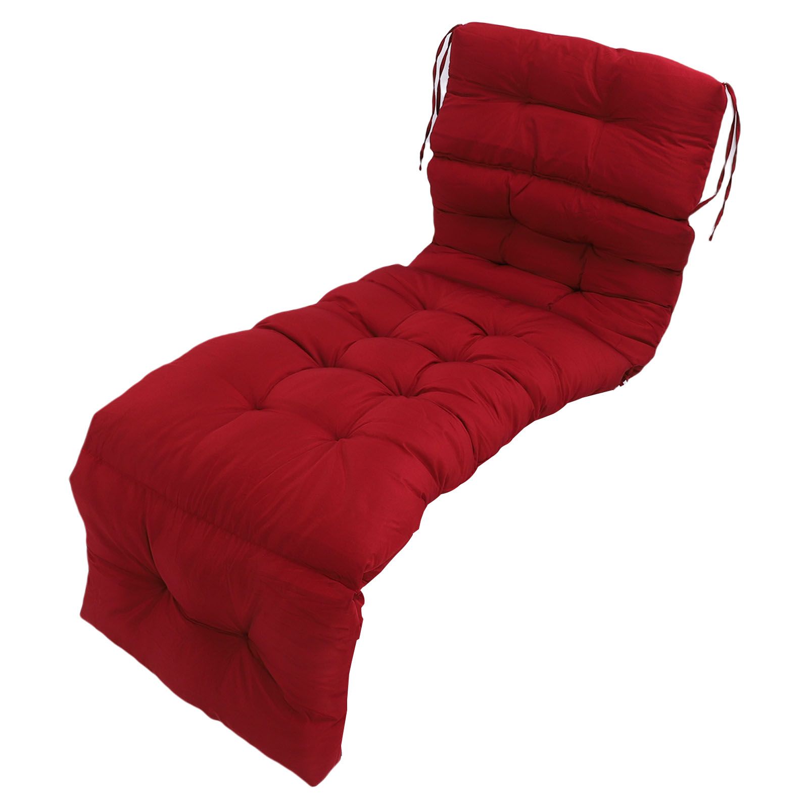Indoor Outdoor Chaise Lounge Cushion with Ties Splashproof Lounge Chair view 6