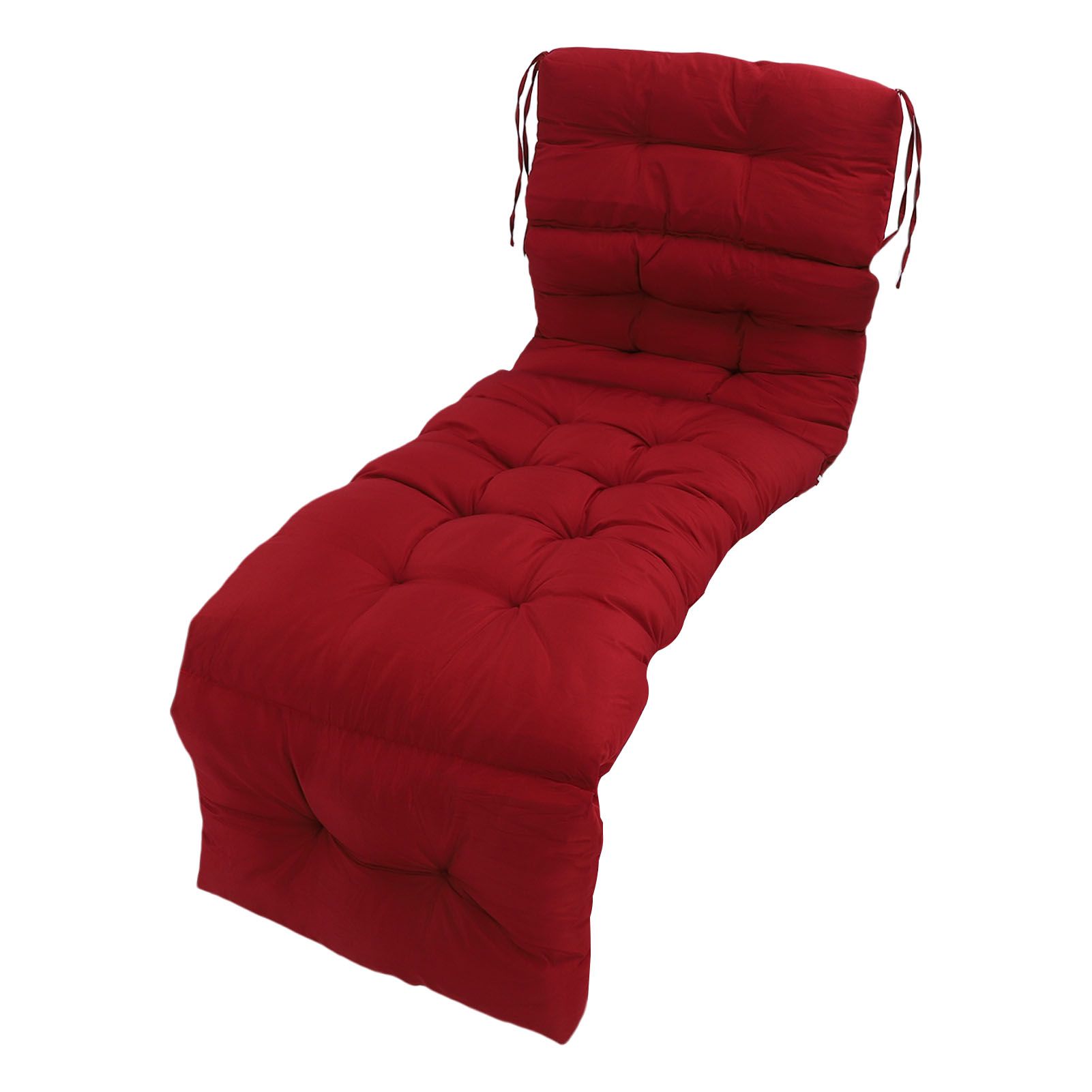 Indoor Outdoor Chaise Lounge Cushion with Ties Splashproof Lounge Chair view 8