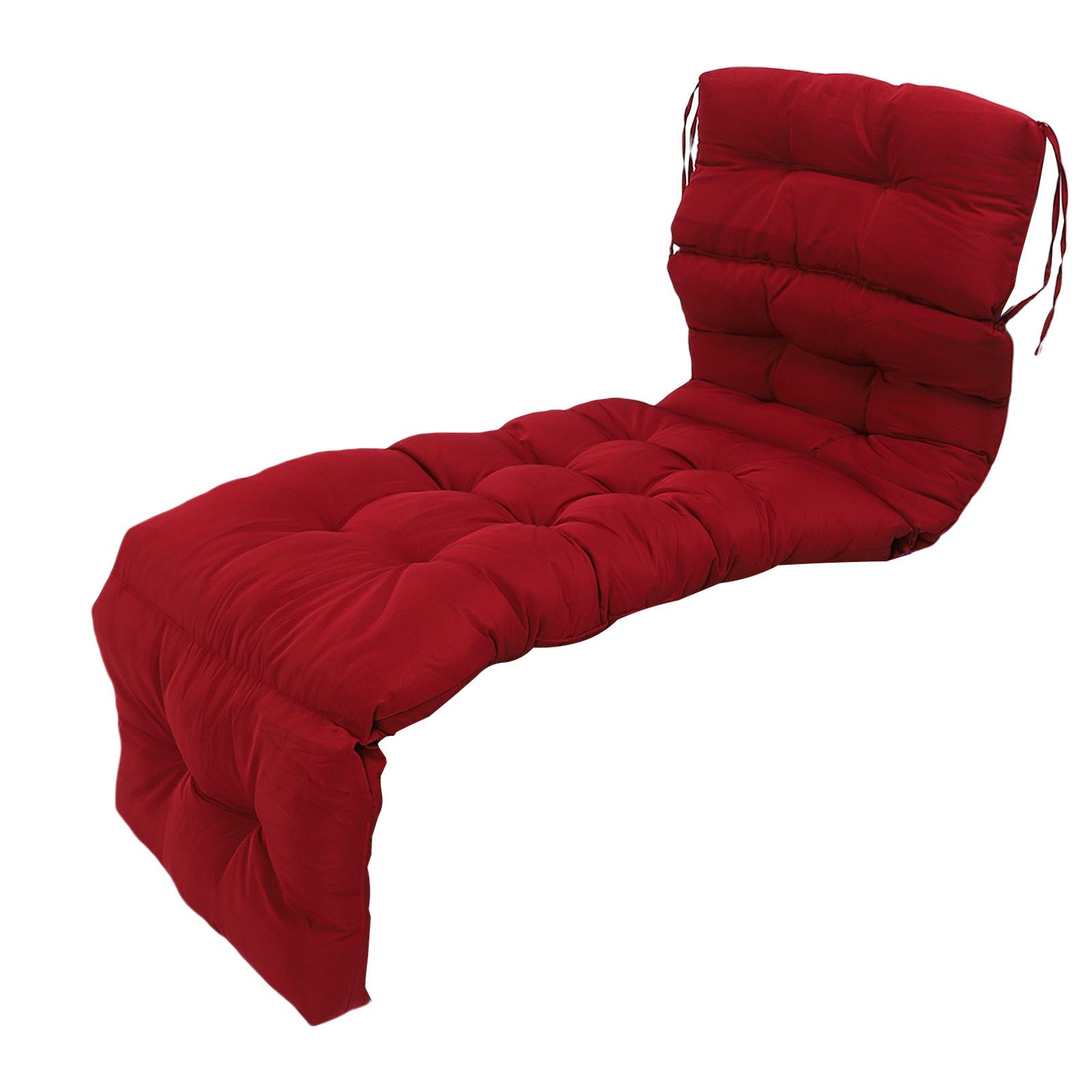 Indoor Outdoor Chaise Lounge Cushion with Ties Splashproof Lounge Chair view 9