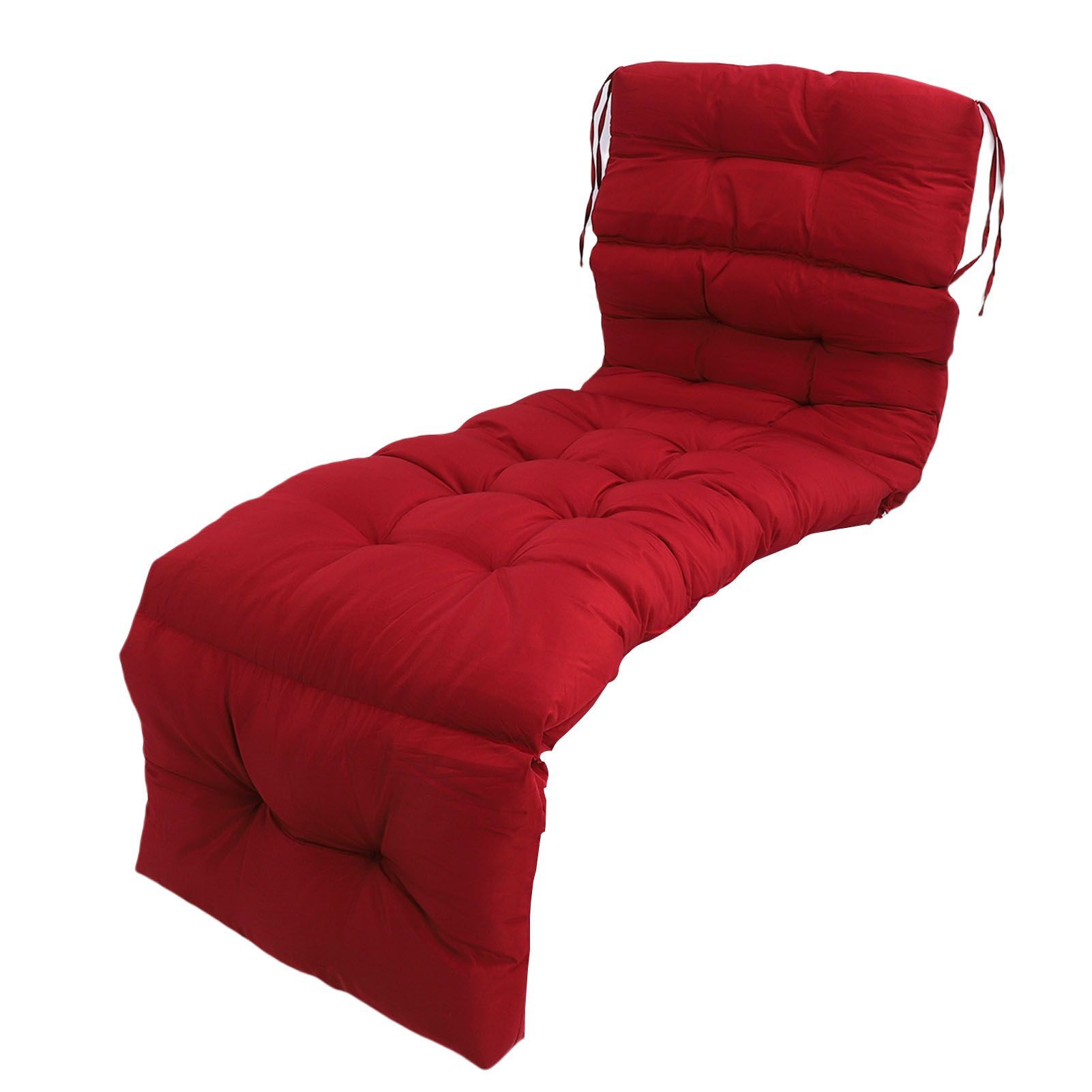 Indoor Outdoor Chaise Lounge Cushion with Ties Splashproof Lounge Chair view 10
