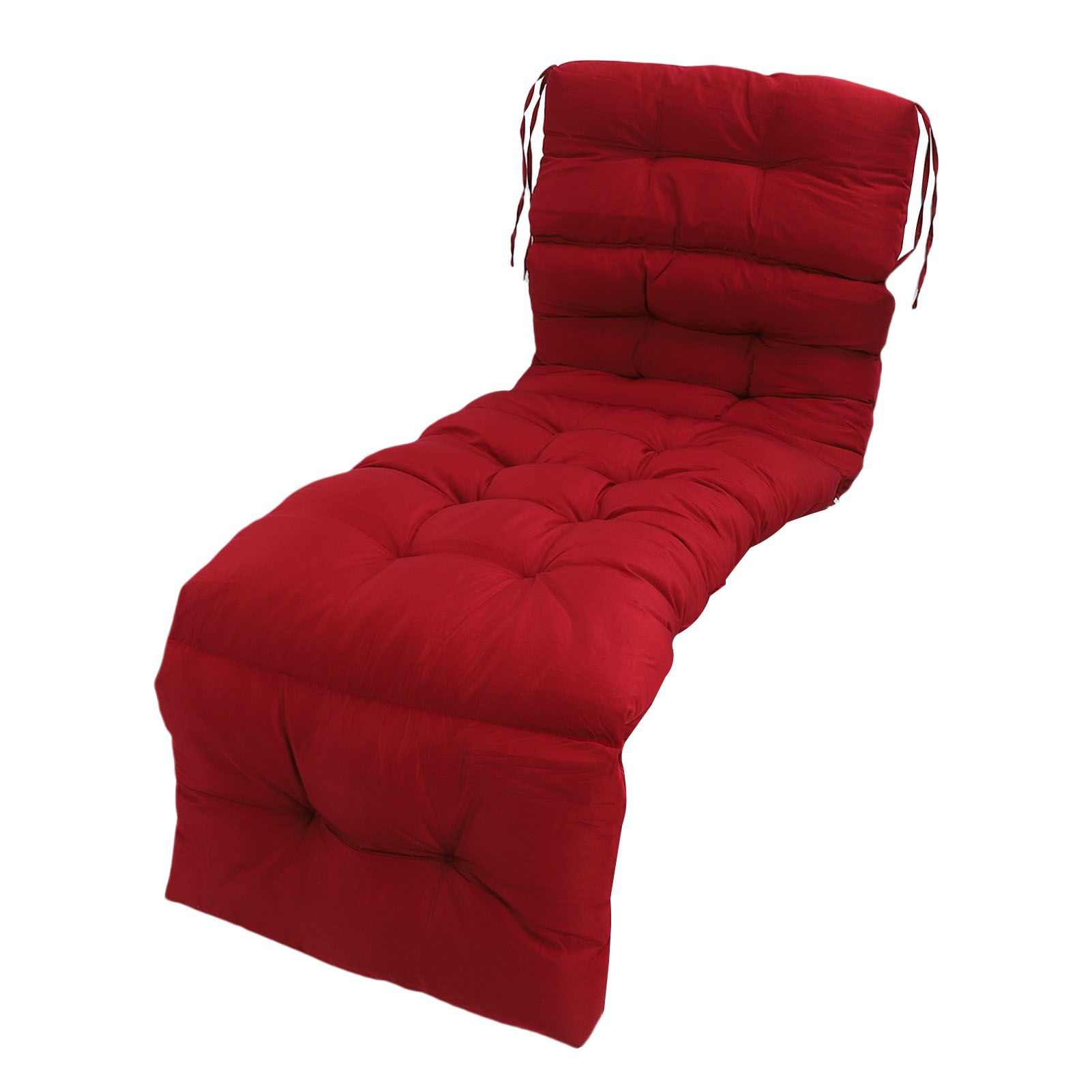 Indoor Outdoor Chaise Lounge Cushion with Ties Splashproof Lounge Chair view 11