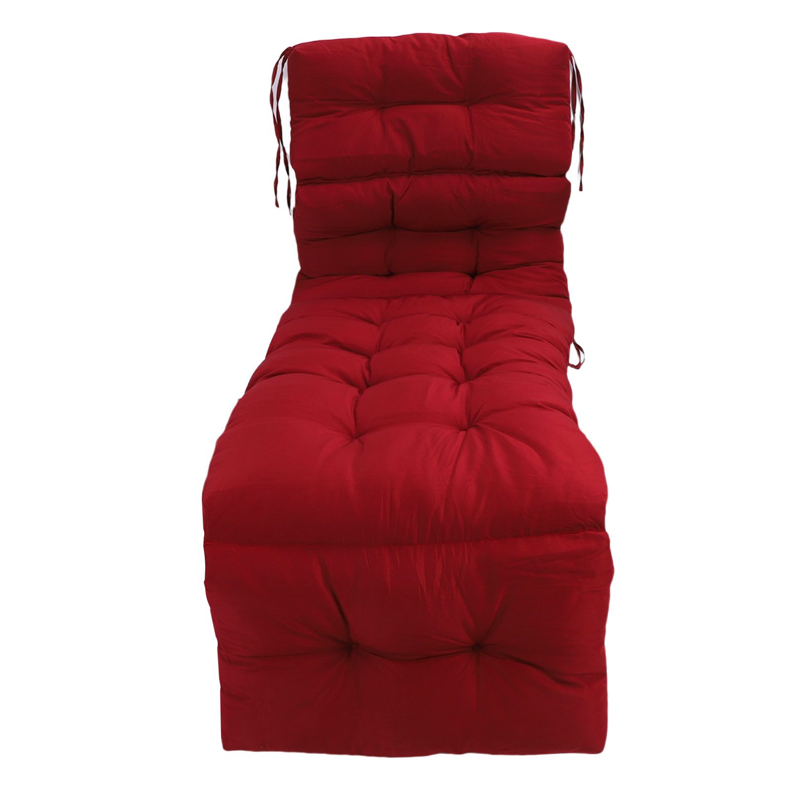 Indoor Outdoor Chaise Lounge Cushion with Ties Splashproof Lounge Chair view 12