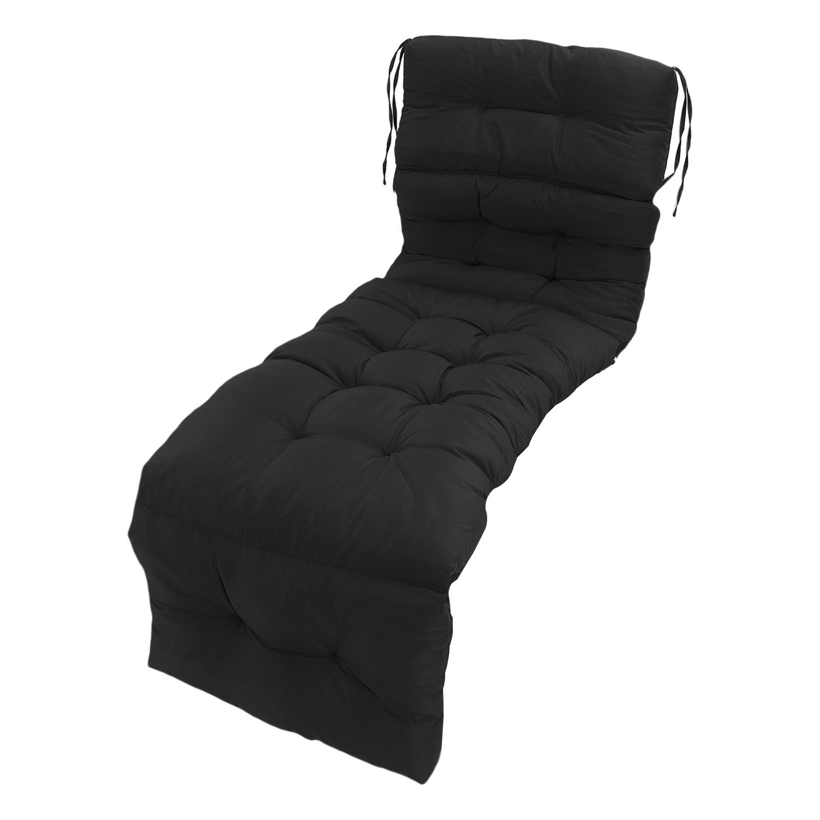 Indoor Outdoor Chaise Lounge Cushion with Ties Splashproof Lounge Chair view 4