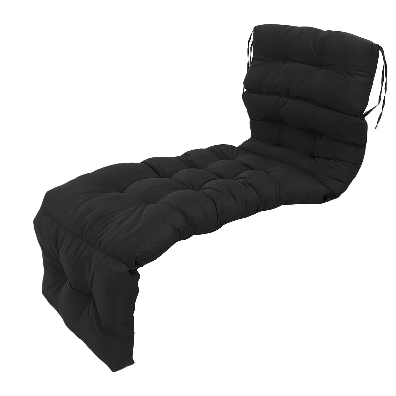 Indoor Outdoor Chaise Lounge Cushion with Ties Splashproof Lounge Chair view 6
