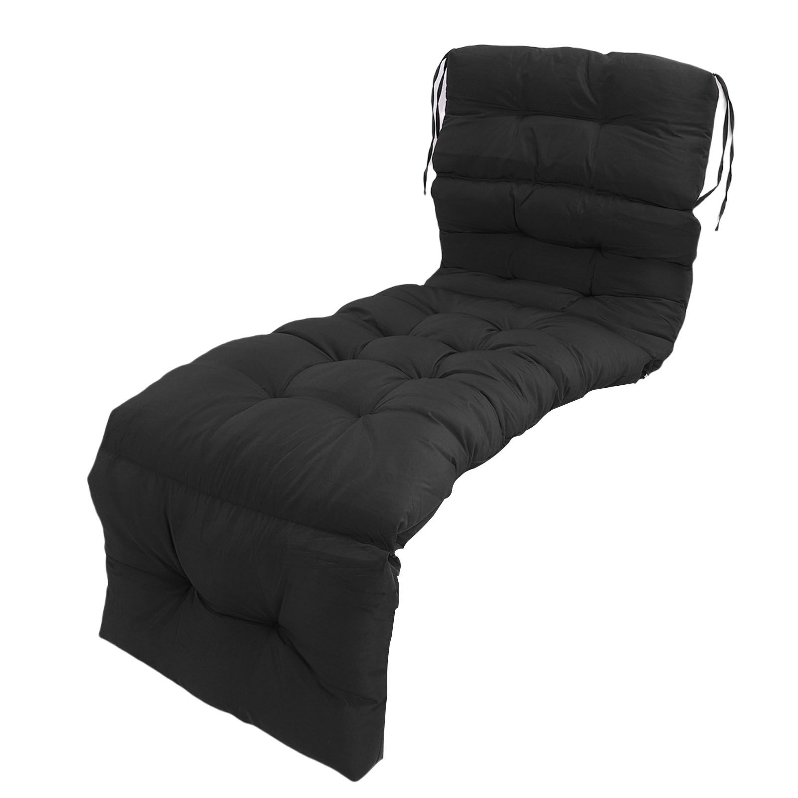 Indoor Outdoor Chaise Lounge Cushion with Ties Splashproof Lounge Chair view 7