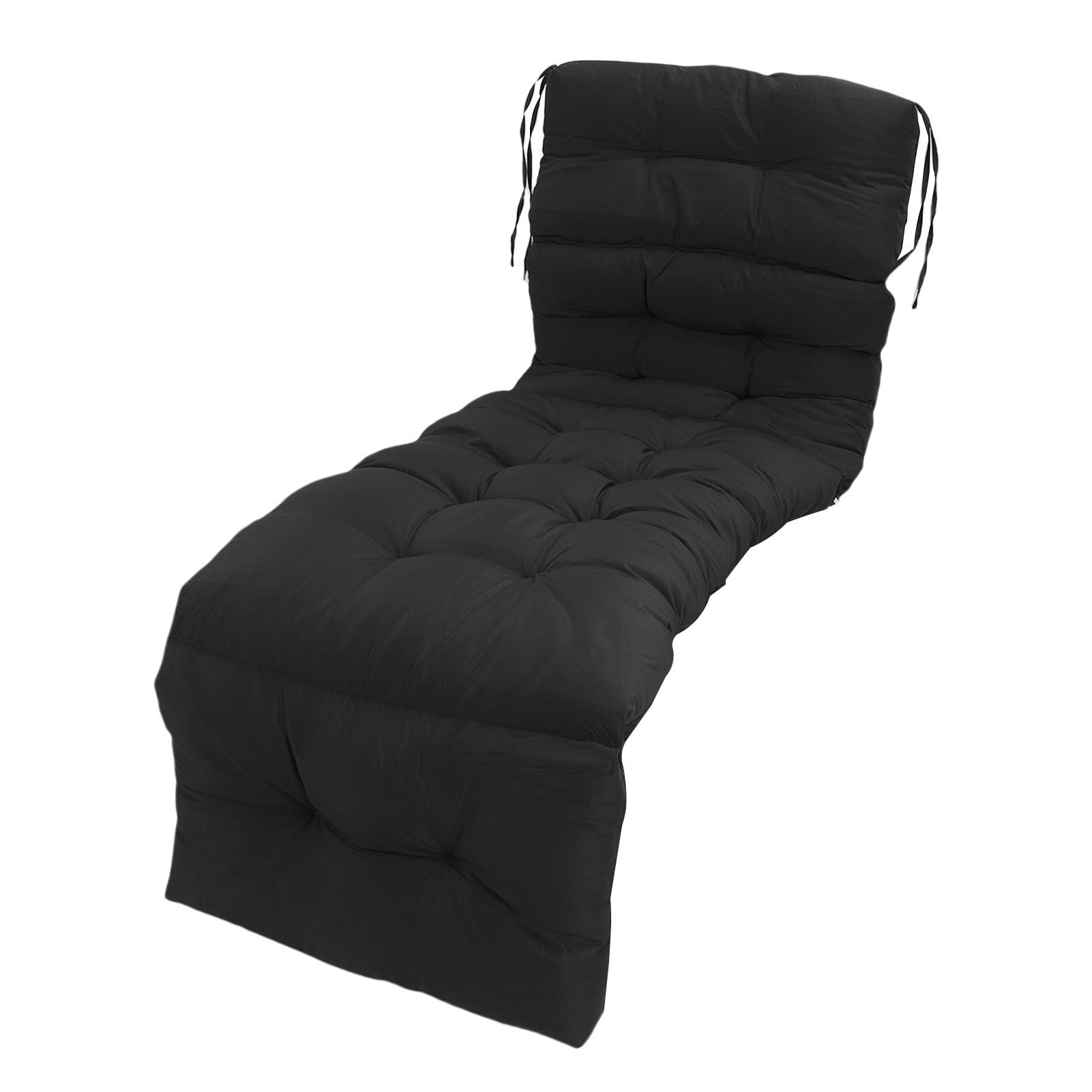 Indoor Outdoor Chaise Lounge Cushion with Ties Splashproof Lounge Chair view 8