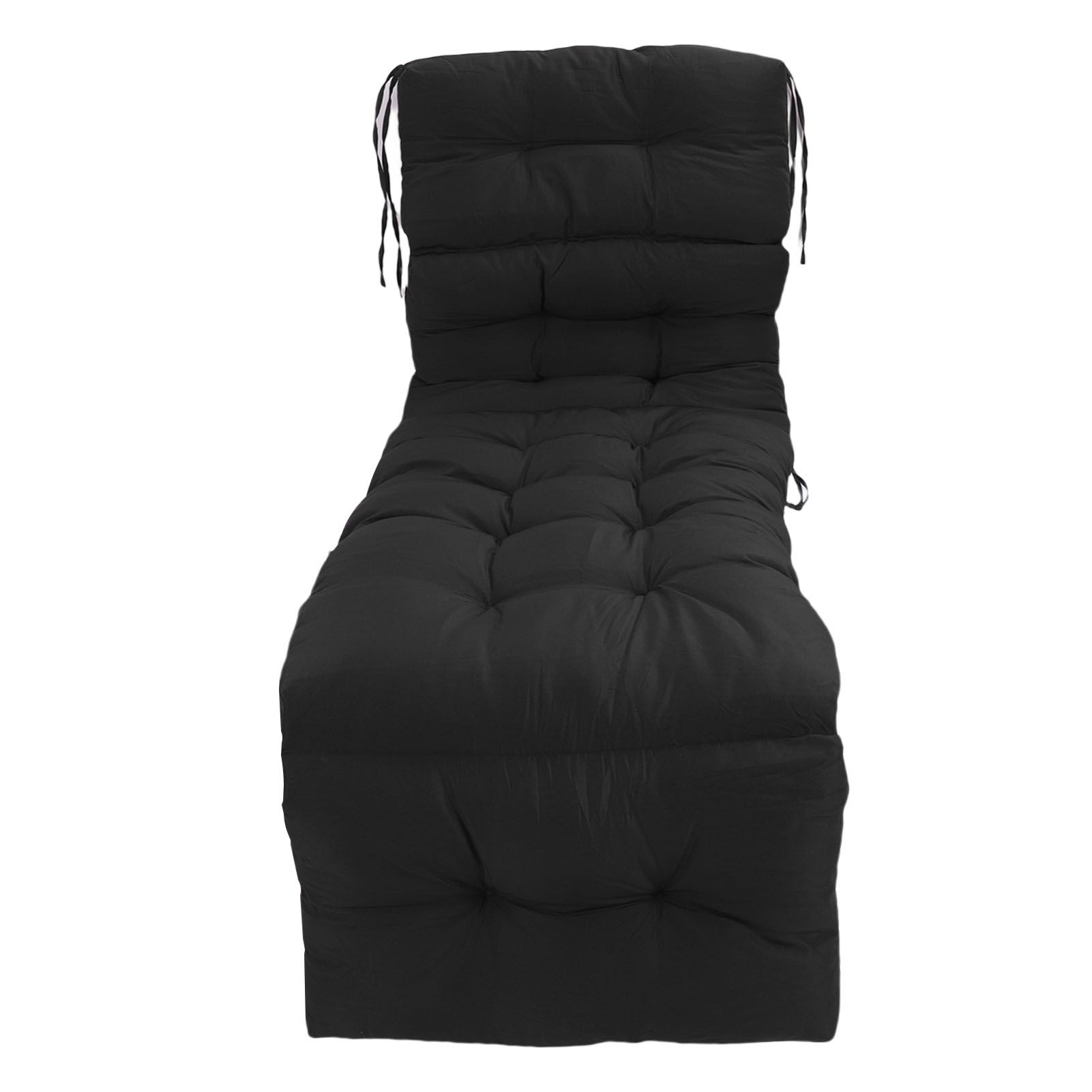 Indoor Outdoor Chaise Lounge Cushion with Ties Splashproof Lounge Chair view 9