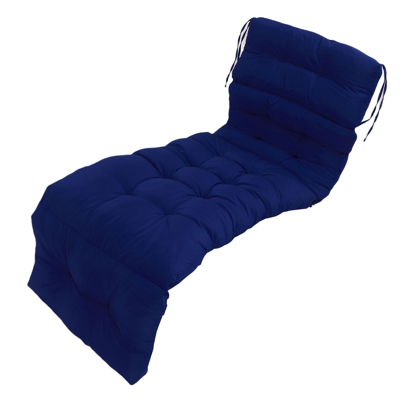 Indoor Outdoor Chaise Lounge Cushion with Ties Splashproof Lounge Chair view 4