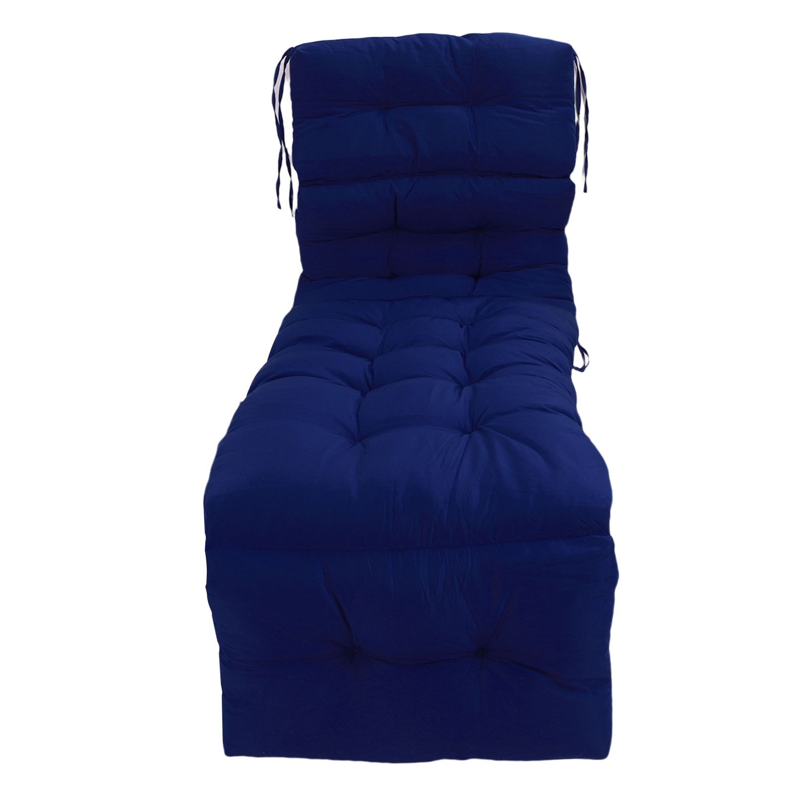 Indoor Outdoor Chaise Lounge Cushion with Ties Splashproof Lounge Chair view 11