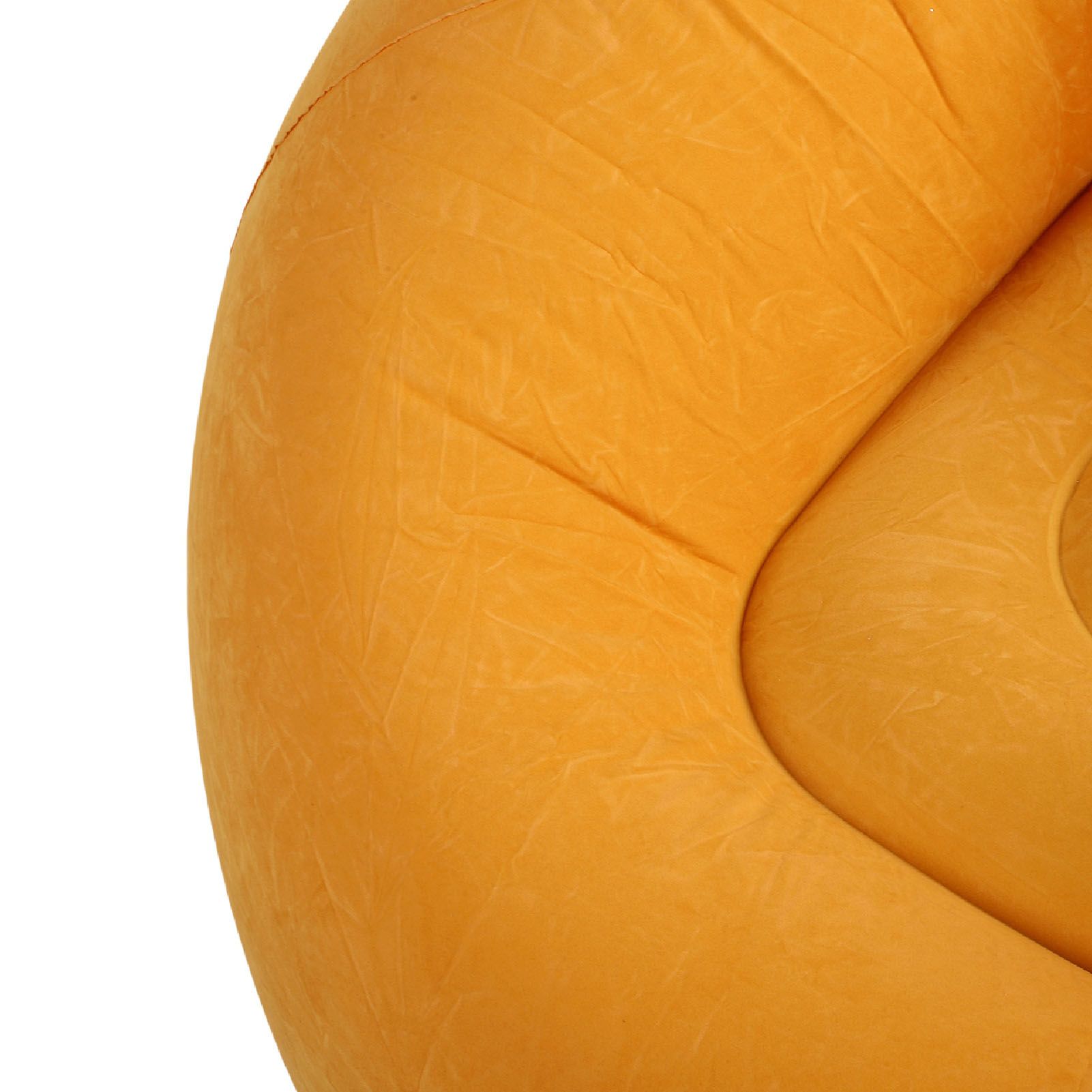 Inflatable Chair Single Sofa PVC Flocking Blow Up Lounge Couch for Living Room view 2