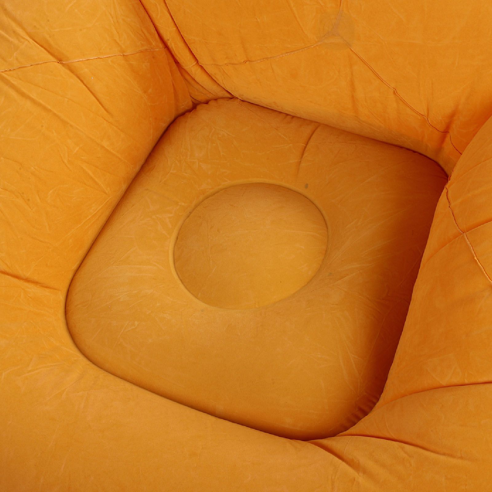 Inflatable Chair Single Sofa PVC Flocking Blow Up Lounge Couch for Living Room view 5
