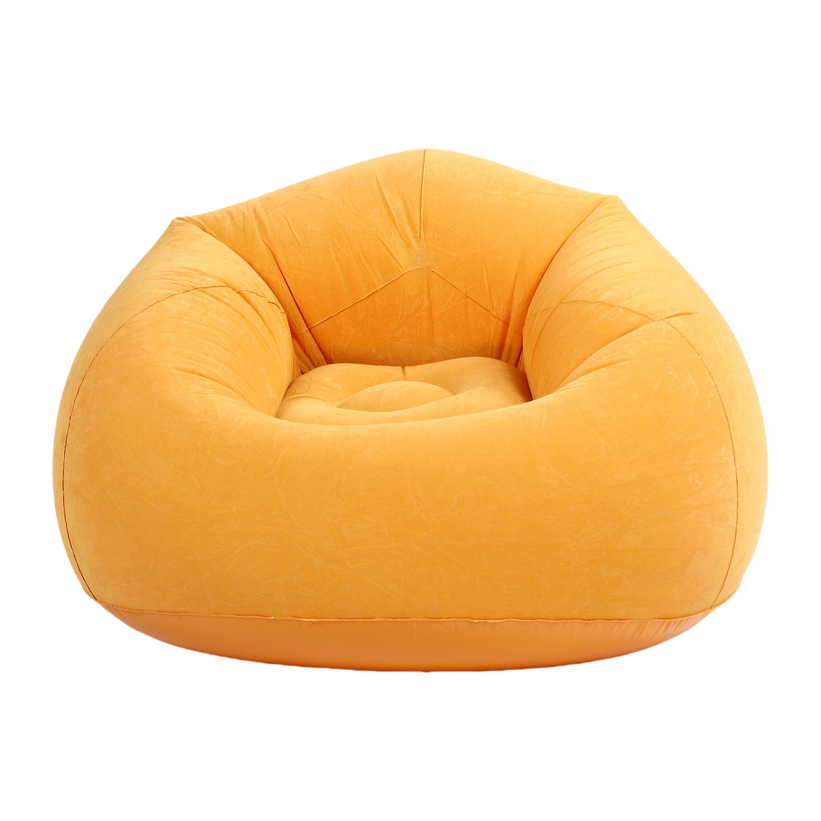 Inflatable Chair Single Sofa PVC Flocking Blow Up Lounge Couch for Living Room view 6