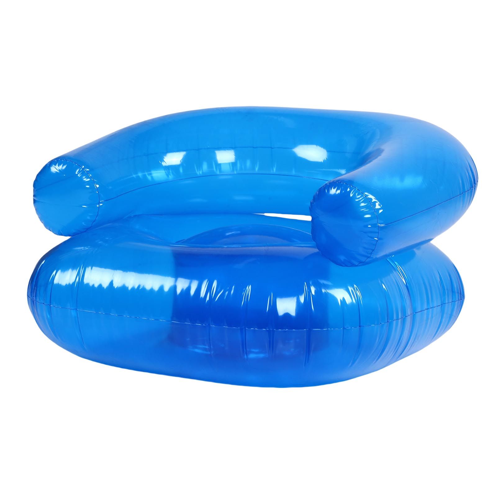 Inflatable Lounge Chair Transparent PVC Soft Comfortable Blow Up Couch for view 11