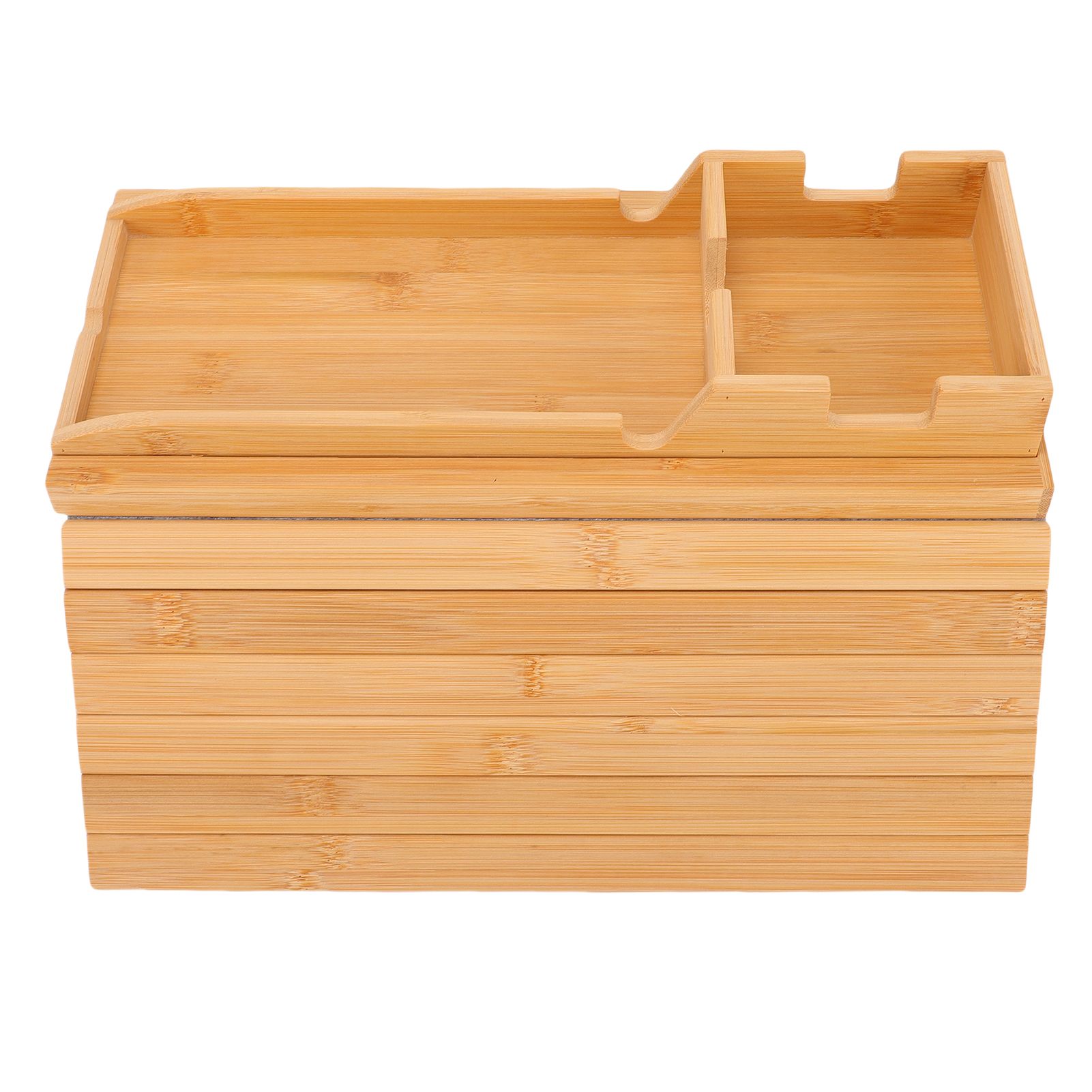Wooden Sofa Arm Tray with Detachable Cup Holder Non Slip Foldable Couch