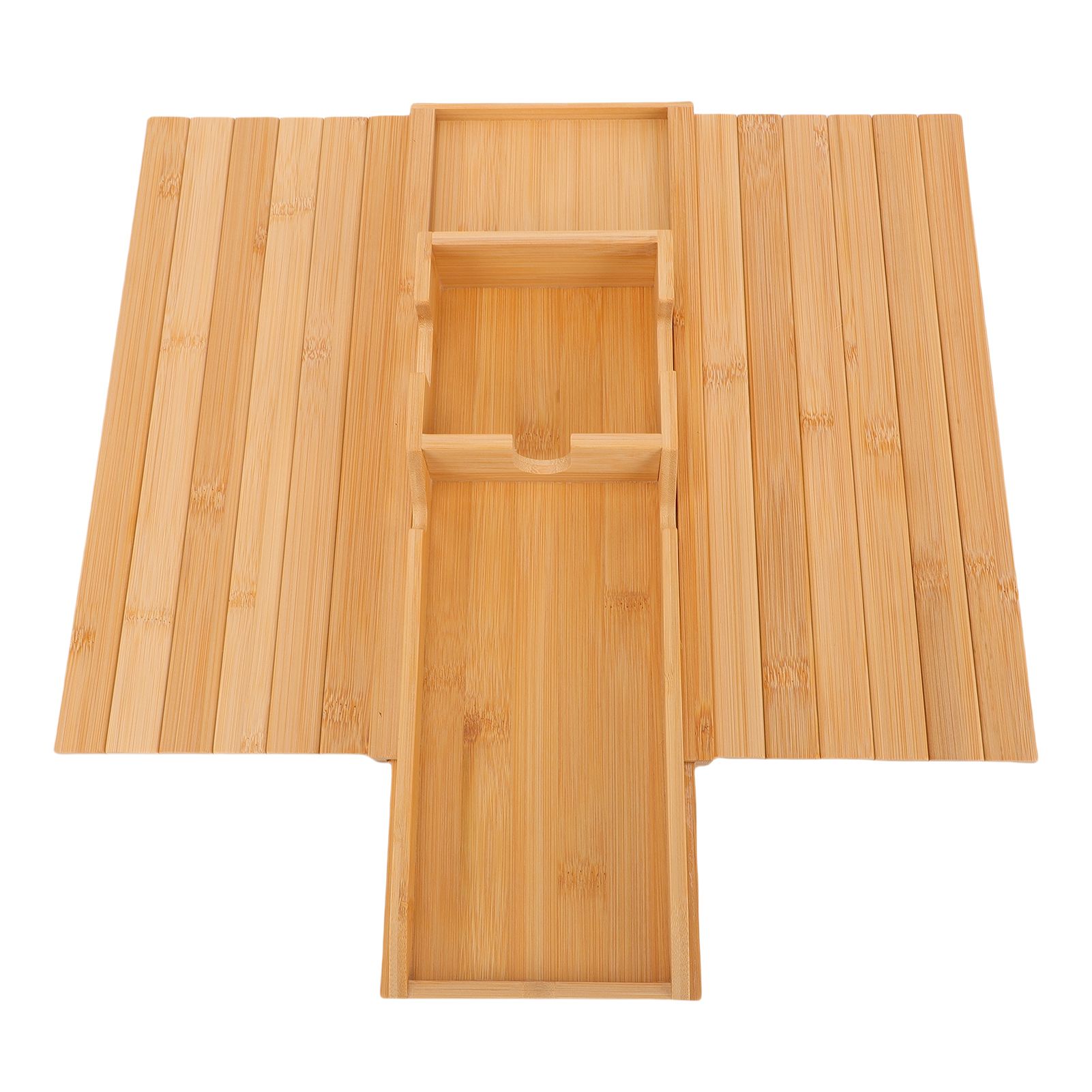 Wooden Sofa Arm Tray with Detachable Cup Holder Non Slip Foldable Couch view 4